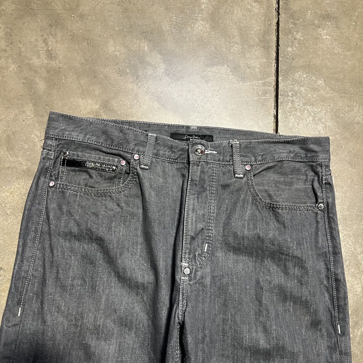 Sean John Vintage Y2K Sean Jean Baggy Denim Jeans Wide Leg Skater Size US 36 / EU 52 - 12 Thumbnail