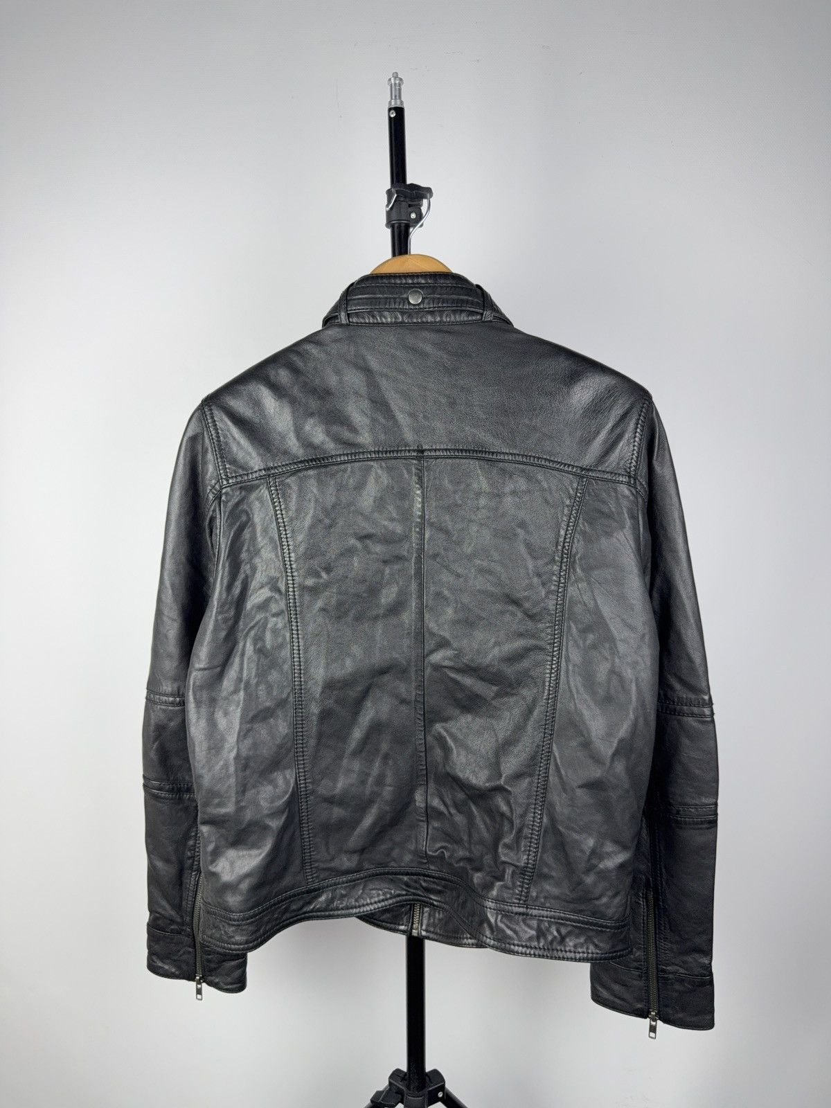 Vintage Vintage Leather Jacket Genuine Leahter bomber Moto Oldmoney Size L / US 10 / IT 46 - 11 Thumbnail