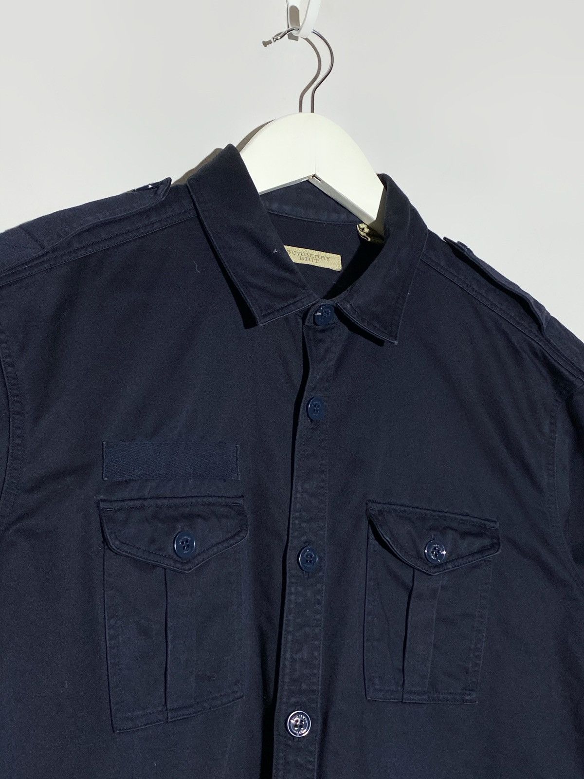 Burberry Burberry Brit Pockets Button Up Shirt Midnight Blue Size US L / EU 52-54 / 3 - 3 Thumbnail