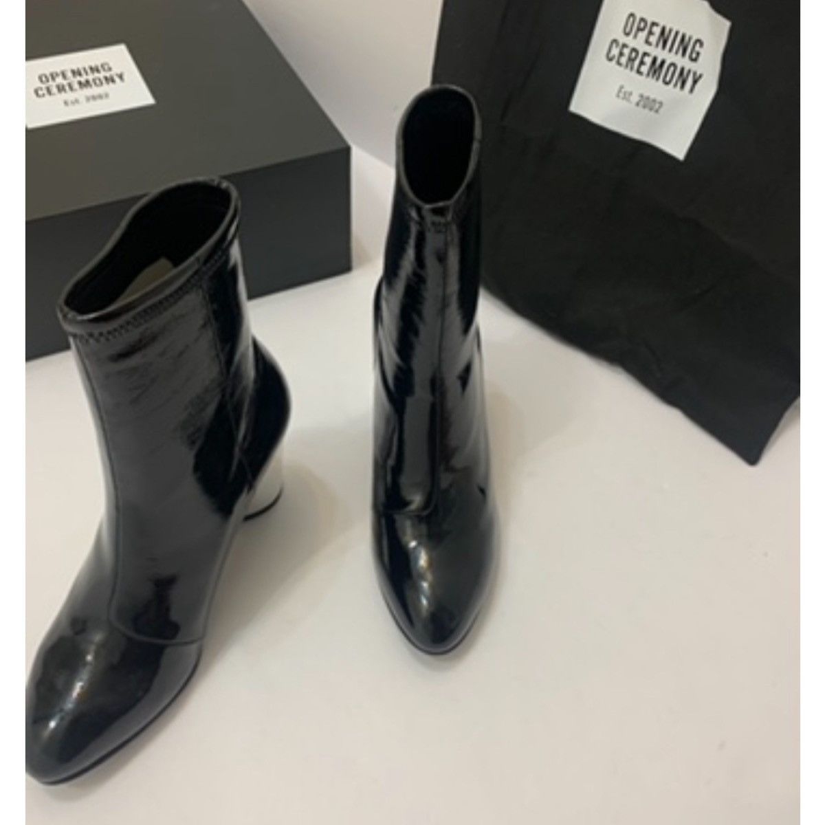Opening Ceremony OPENING CEREMONY DYLAN PATENT LEATHER BOOTS Size US 8 / IT 38 - 7 Thumbnail