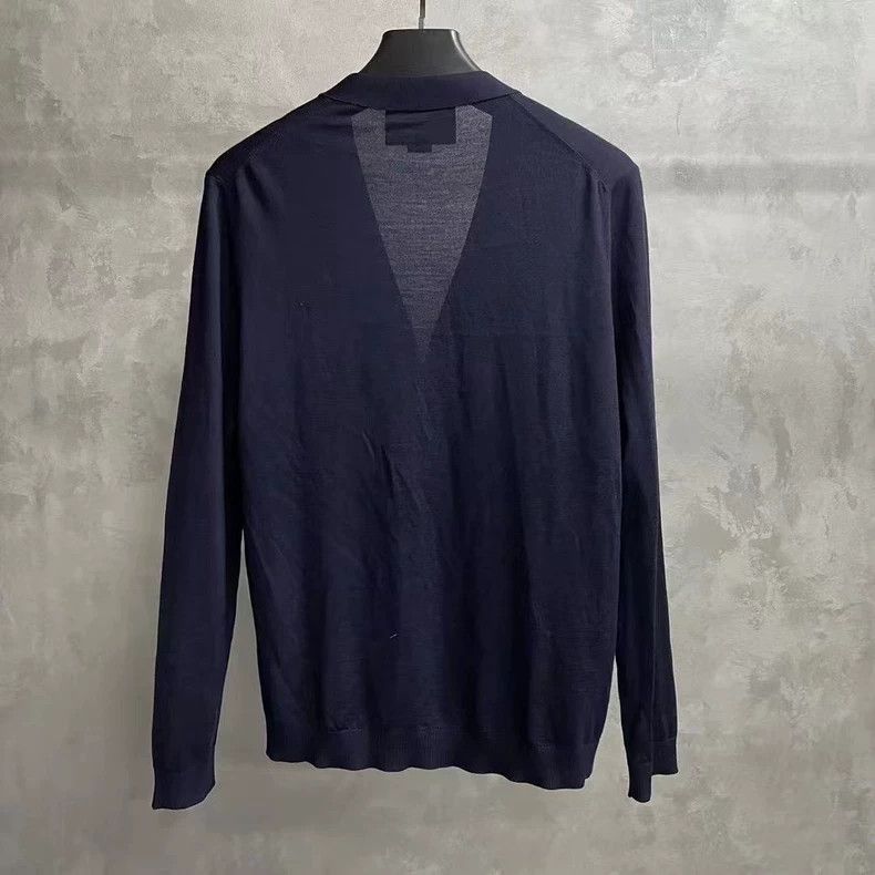 Gucci Gucci Navy blue GG embroidered V-neck single-breasted long- Size US M / EU 48-50 / 2 - 5 Thumbnail