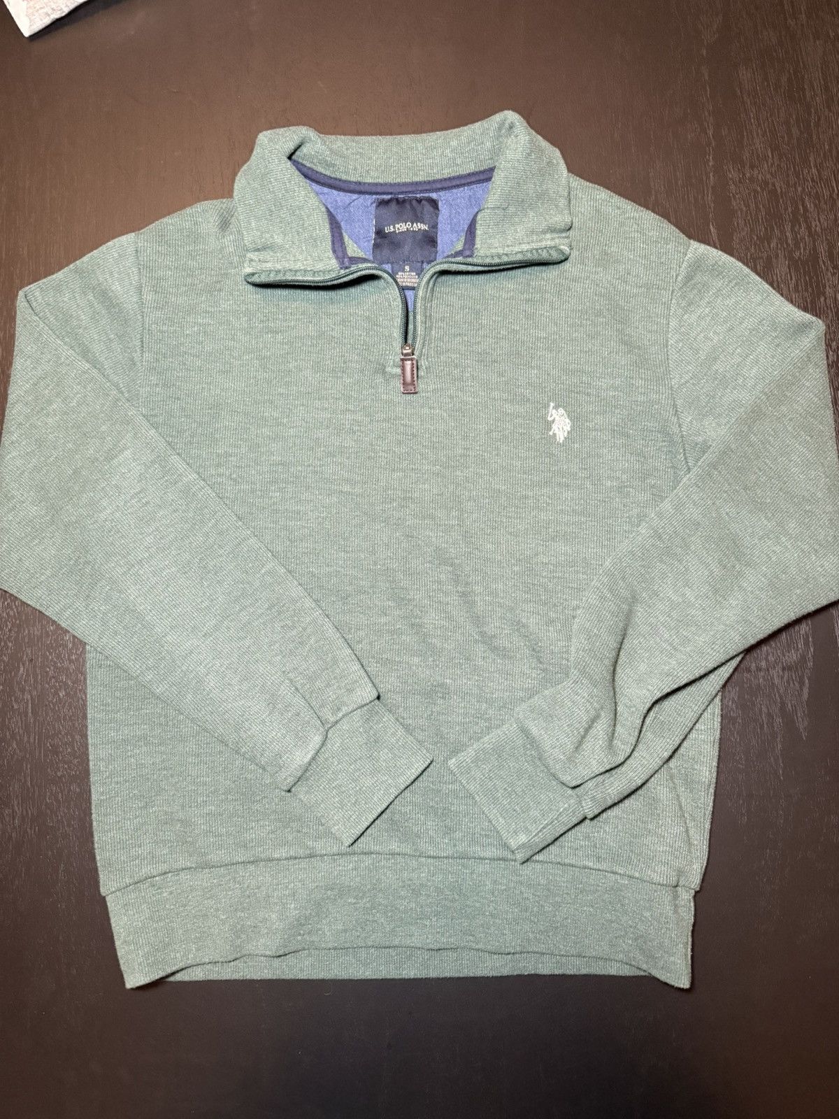 U.S. Polo Assn. Polo Green Zip-Up Sweater Size US S / EU 44-46 / 1 - 1 Preview