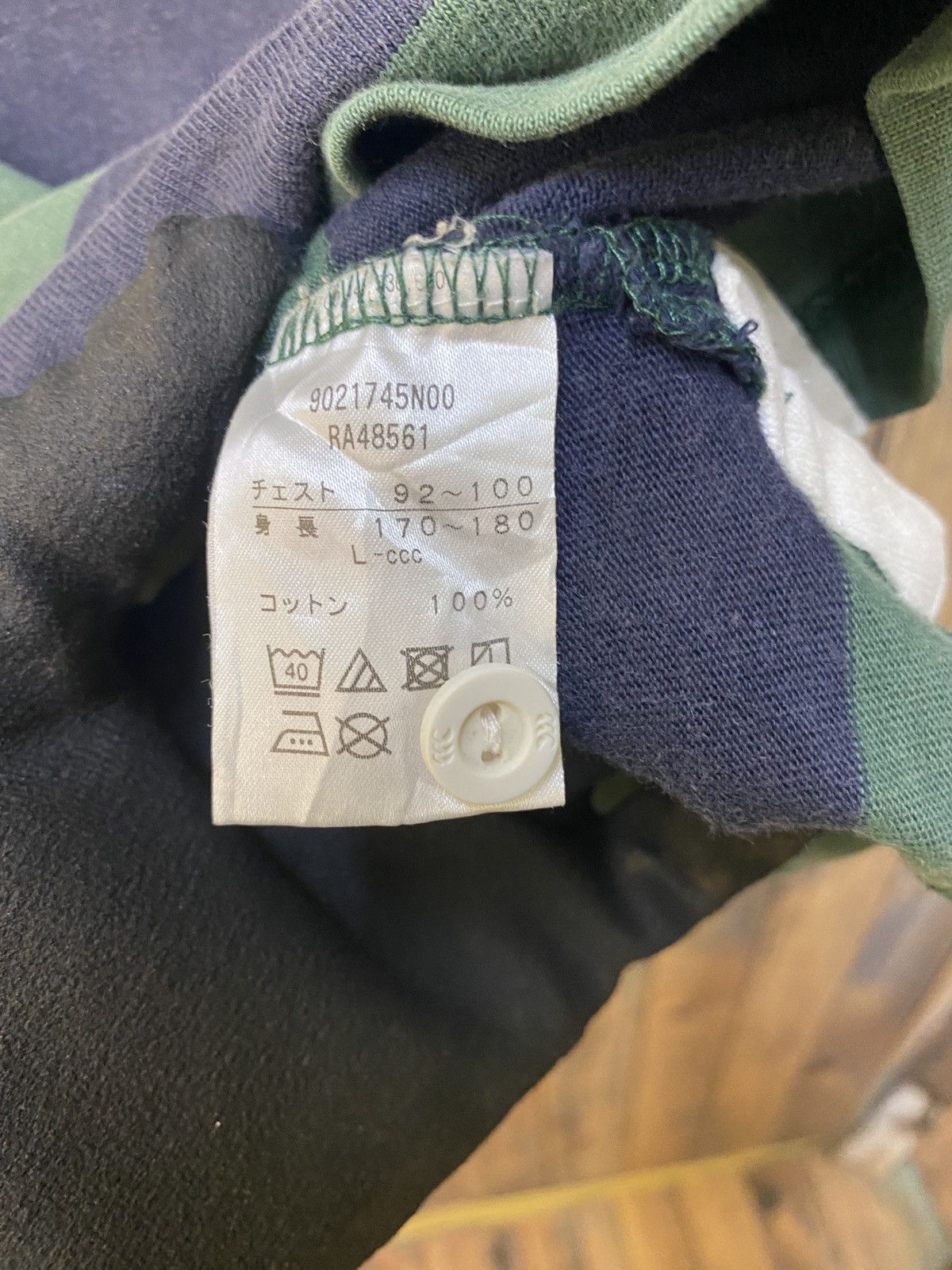 Canterbury of New Zealand × L.L. Bean × Vintage Vintage canterbury zebra line polo tee longsleeve Size US L / EU 52-54 / 3 - 9 Thumbnail