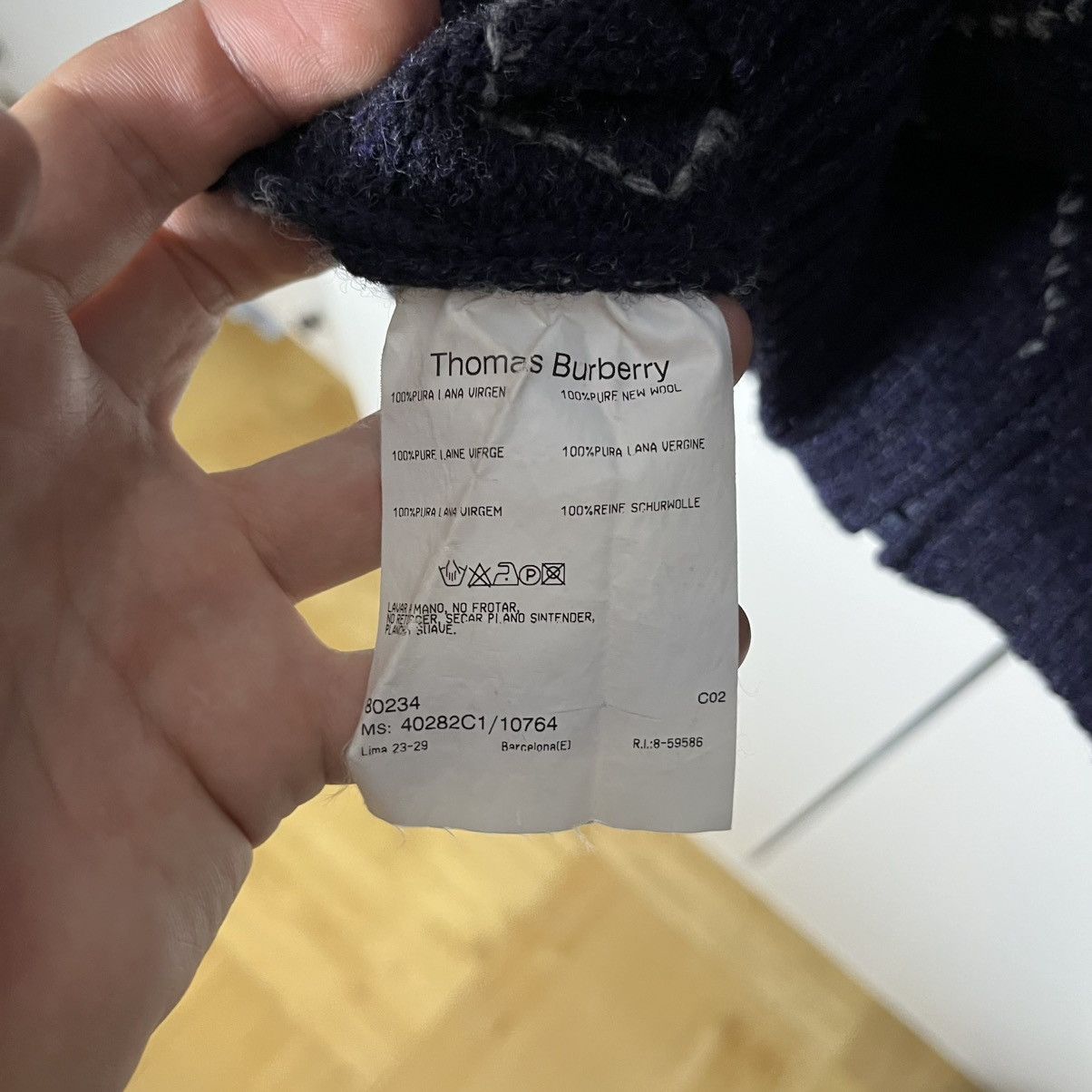 Burberry Vintage Thomas Burberry Wool Argyle Cardigan Sweater Luxury Size US L / EU 52-54 / 3 - 5 Thumbnail