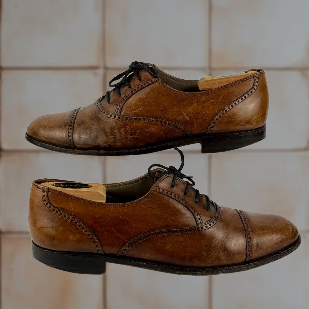 Bally Bally Mens Dress Oxford Cap Toe Leather Leather D Brown 10 Size ONE SIZE - 1 Thumbnail