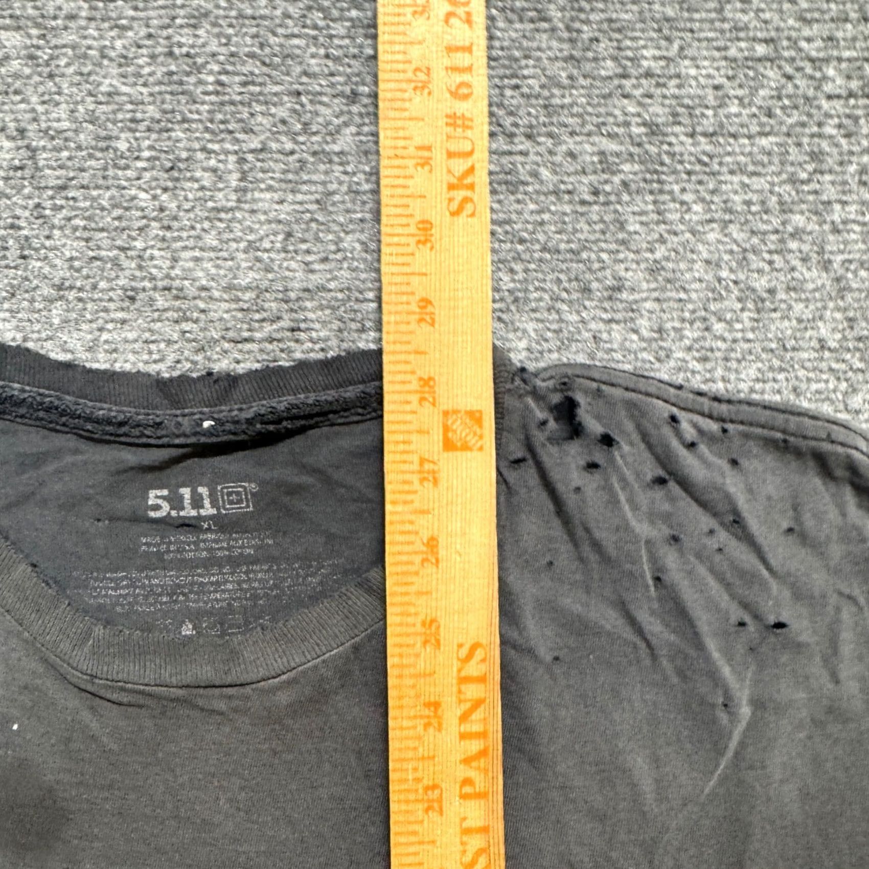 Thrasher VTG 5.11 Faded Black T-shirt Mens XL Y2K Thrashed Stained Distressed Thrashed Mens XL T-shirt Size US XL / EU 56 / 4 - 5 Thumbnail