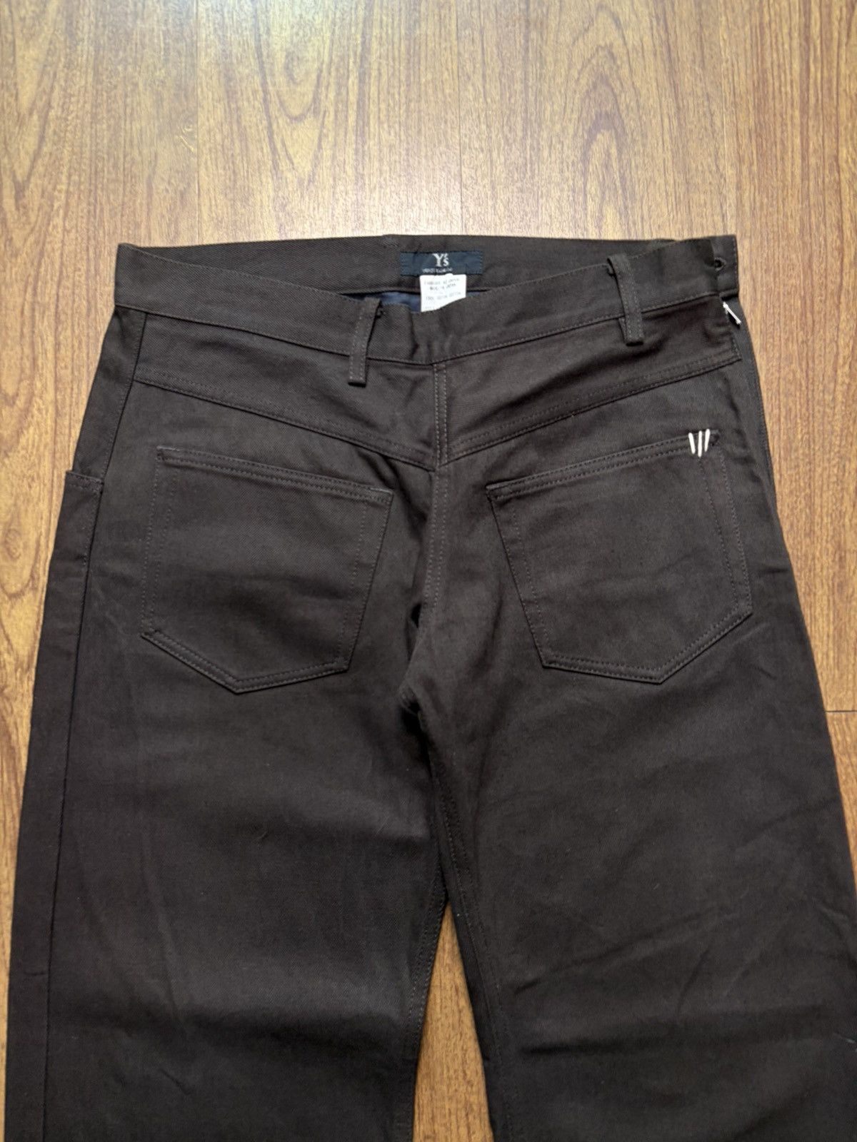 Yohji Yamamoto FREE TAX! 90s Asymmetrical Sideways Wide Leg Denim Pants Size US 31 - 2 Thumbnail