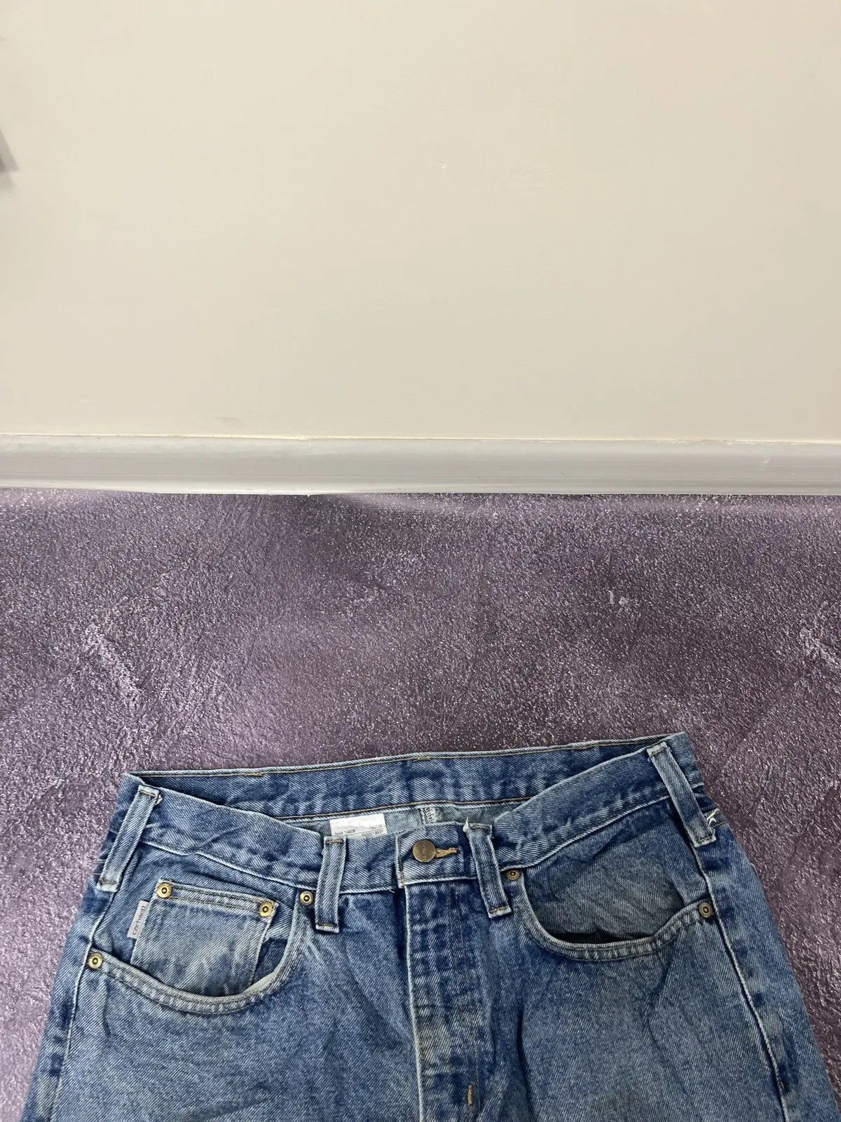 Carhartt × Vintage Vintage Carhartt Work Blue Denim American Hype Baggy Jeans Size US 34 / EU 50 - 8 Thumbnail