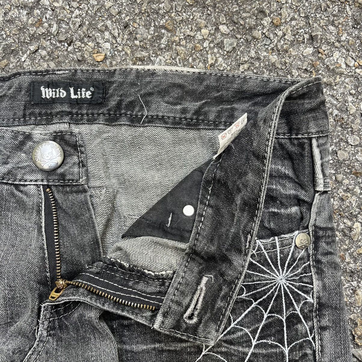 Japanese Brand 2000's Wild Life Flared Faded Jeans Boot Cut Low Rise Denim Size US 32 / EU 48 - 6 Thumbnail