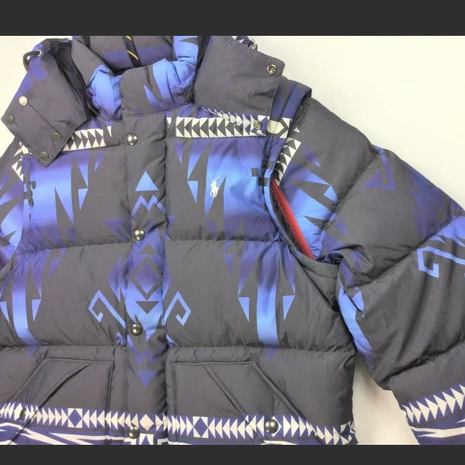 Polo Ralph Lauren Polo Men Jacket Vest Convertible Aztec Beacon Down ...