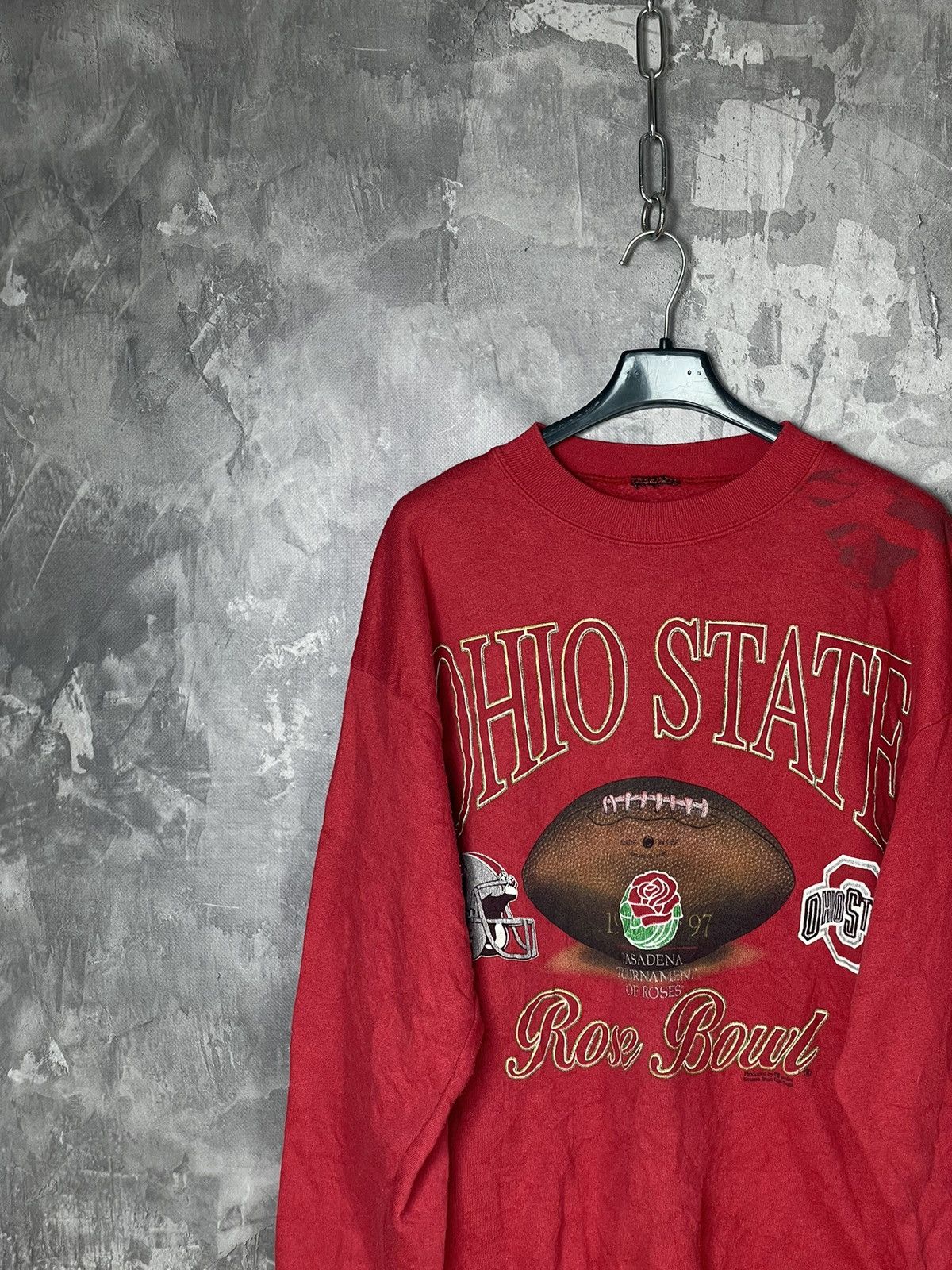 Vintage Vintage 90s Ohio State University college sweatshirt Size US L / EU 52-54 / 3 - 3 Thumbnail