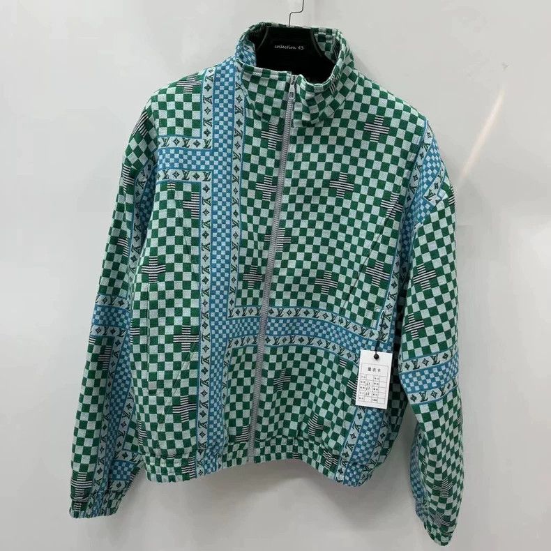 Louis Vuitton Louis Vuitton Green checkerboard logo jacket 2502-Nextarro Size US M / EU 48-50 / 2 - 1 Thumbnail