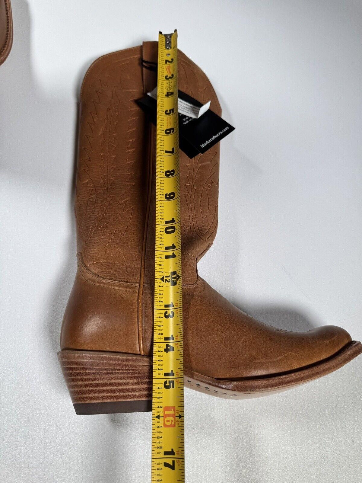 Designer Boot Black Star Women EDEN STITCHED ONYX leather Sz 7 Size US 7 / IT 37 - 8 Thumbnail