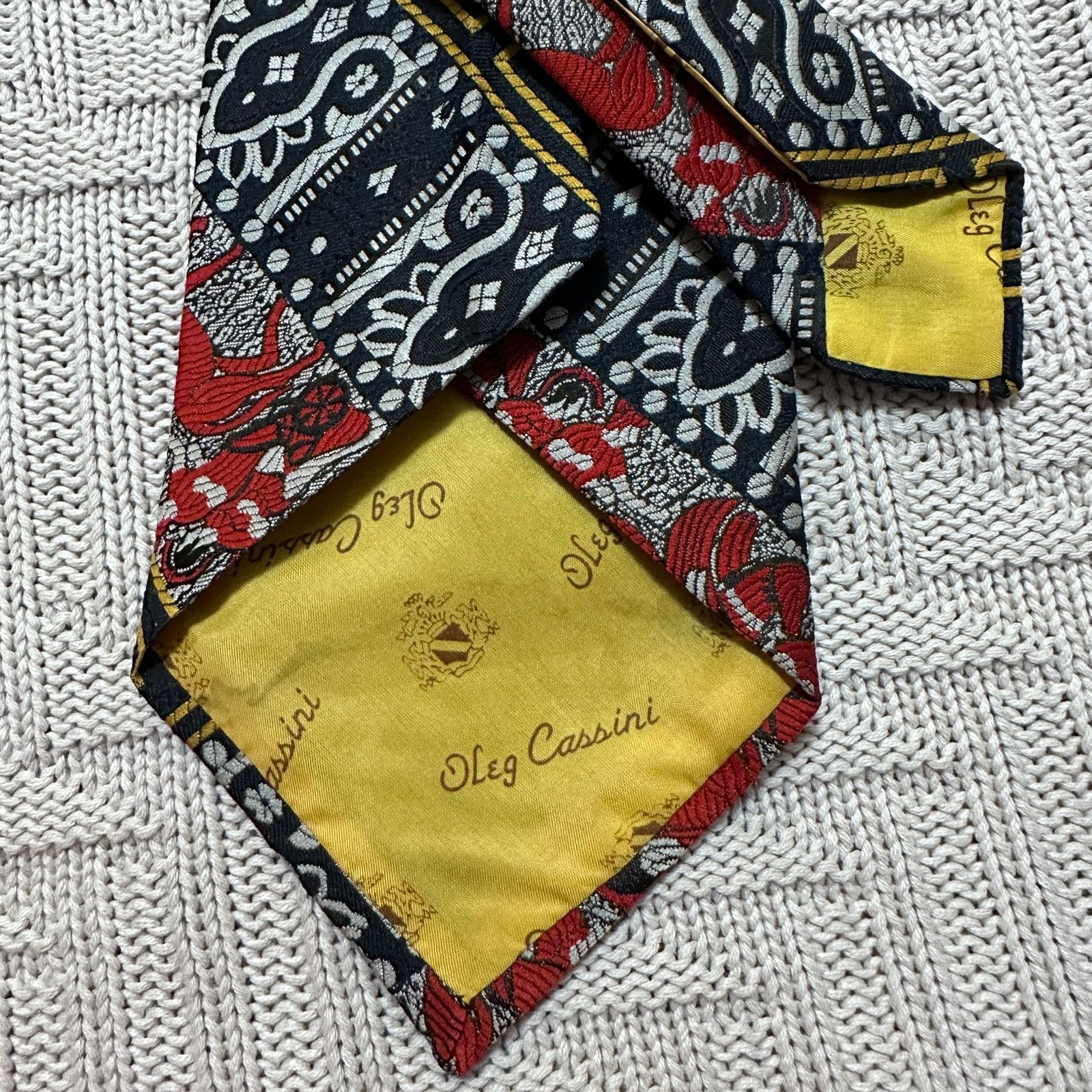 Oleg Cassini Vintage Oleg Cassini Grecian Pegasus print tie Size ONE SIZE - 3 Thumbnail
