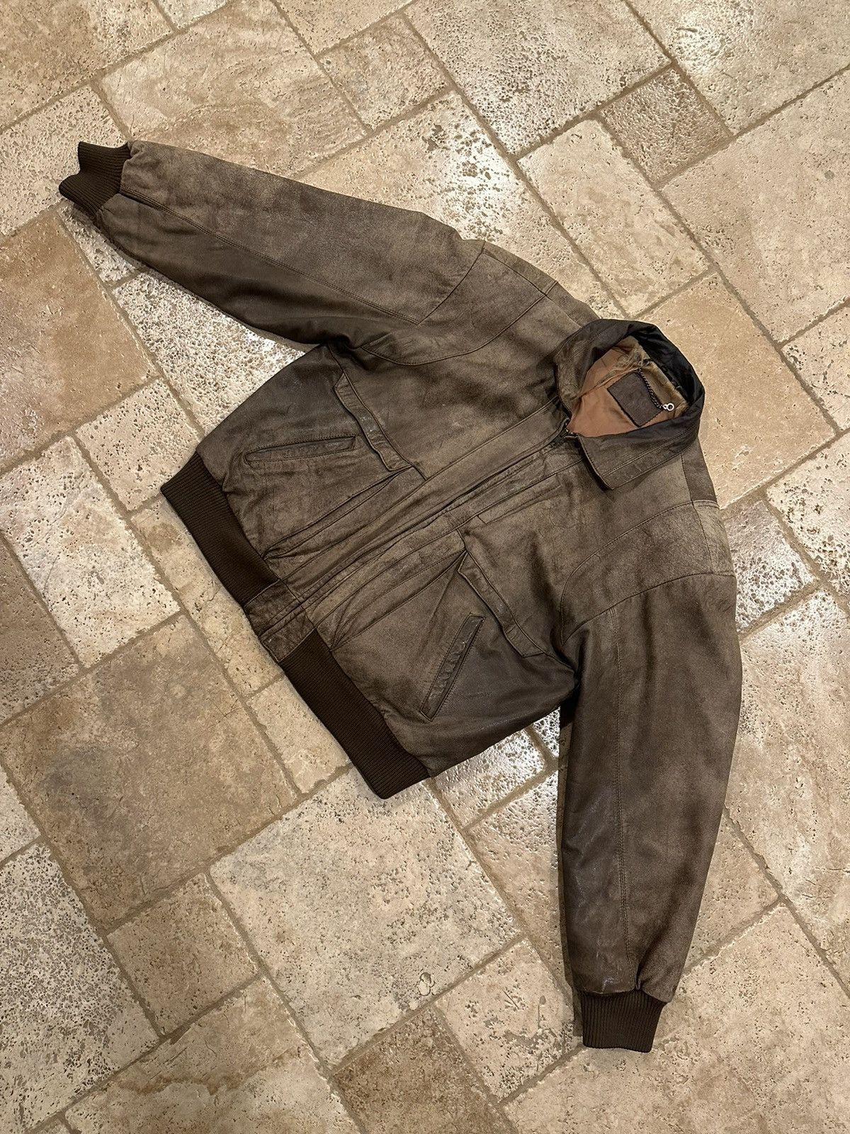 Genuine Leather Vintage Leather Works Faded Brown Leather Jacket Size US XL / EU 56 / 4 - 2 Thumbnail