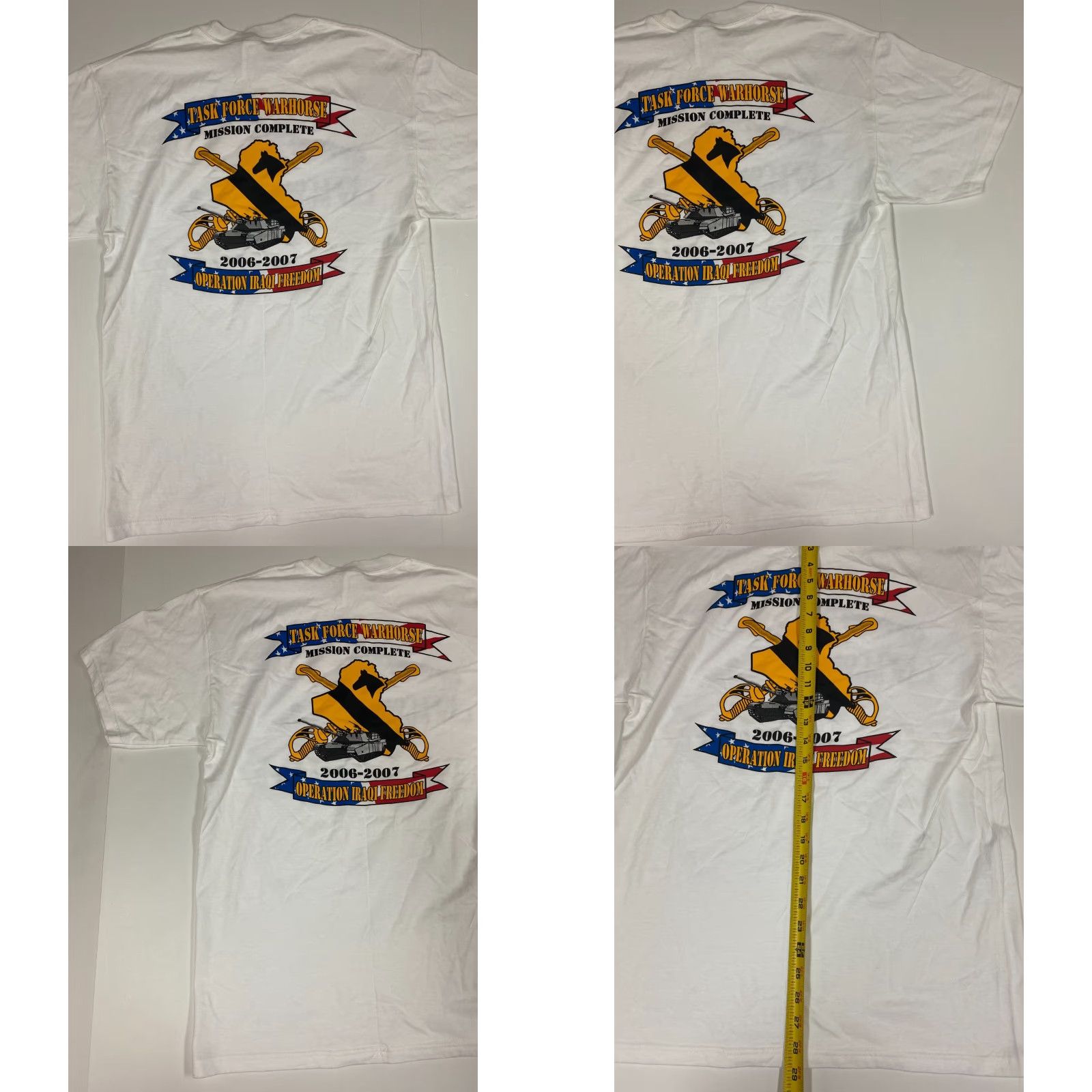 Hanes Hanes Beefy-T Military Shirt Medium Mens White graphic 2006-2007 Size US M / EU 48-50 / 2 - 8 Thumbnail