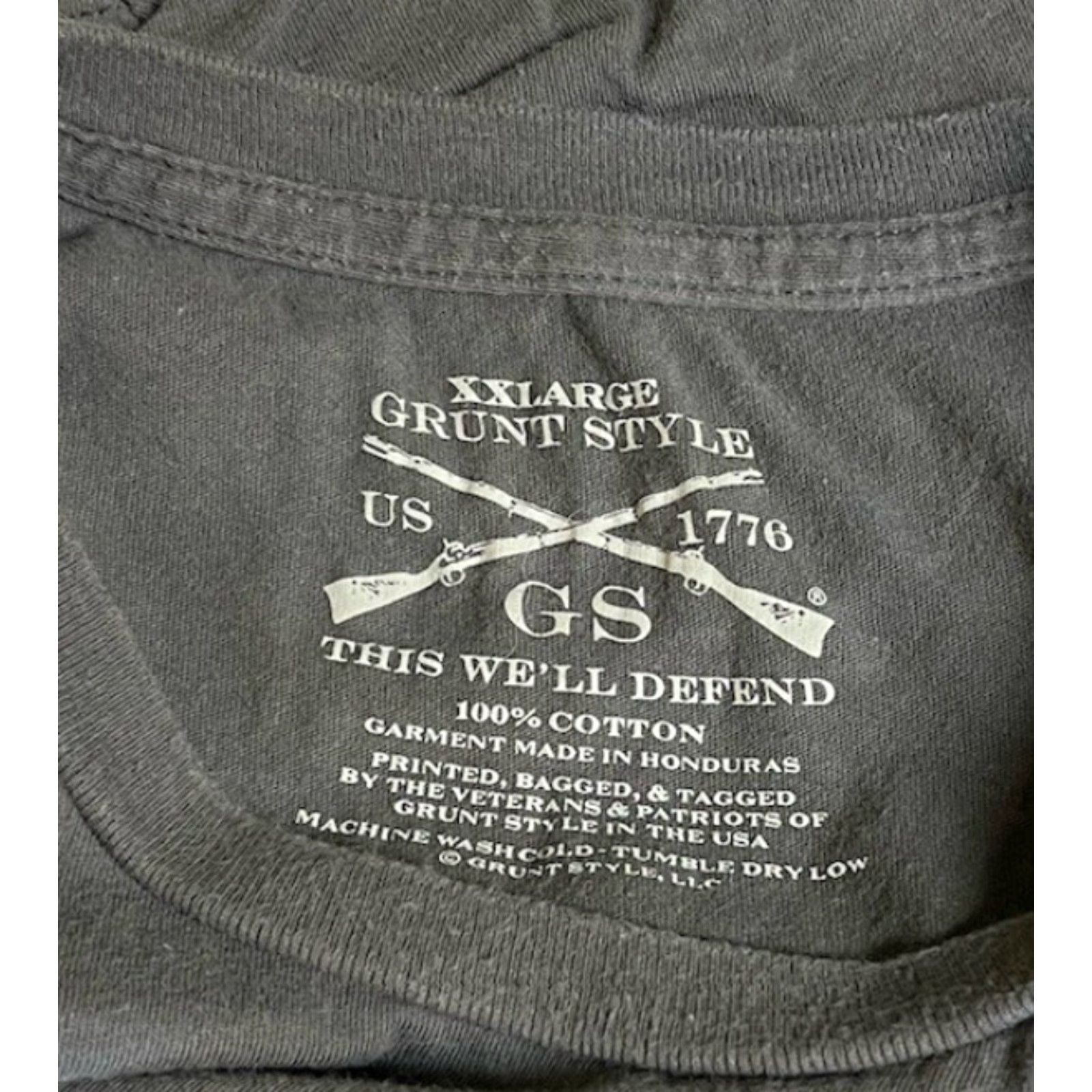 Vintage Grunt Style T-Shirt Short Sleeve Womens XXL Graphic Presidents Tee Gray Cotton Crew Neck Qetship? Size XXL / US 16-18 / IT 52-54 - 4 Thumbnail