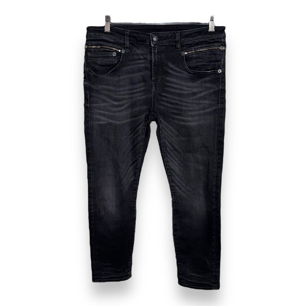R13 R13 Denim Black Stretch Jeans Size 31 Size 30" / US 8 / IT 44 - 1 Thumbnail