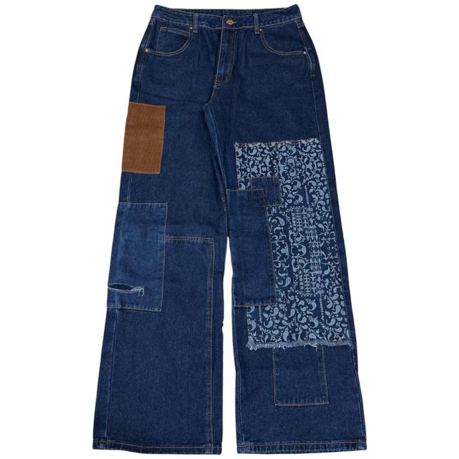 True Religion Baggy look unique printed and patch work denim jeans Size 30" / US 8 / IT 44 - 1 Thumbnail