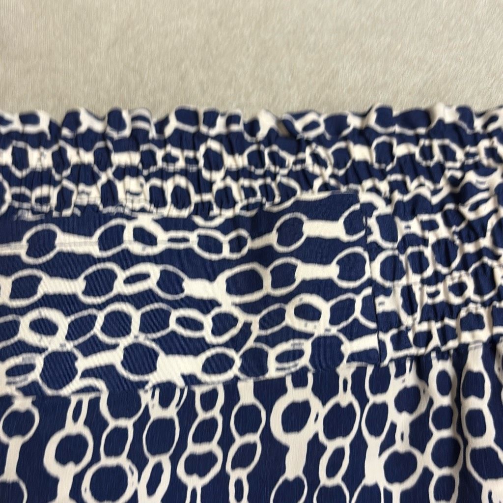 Other Investments Womens Medium Blue White Chain Nautical Print Pu Size 28" / US 6 / IT 42 - 4 Thumbnail