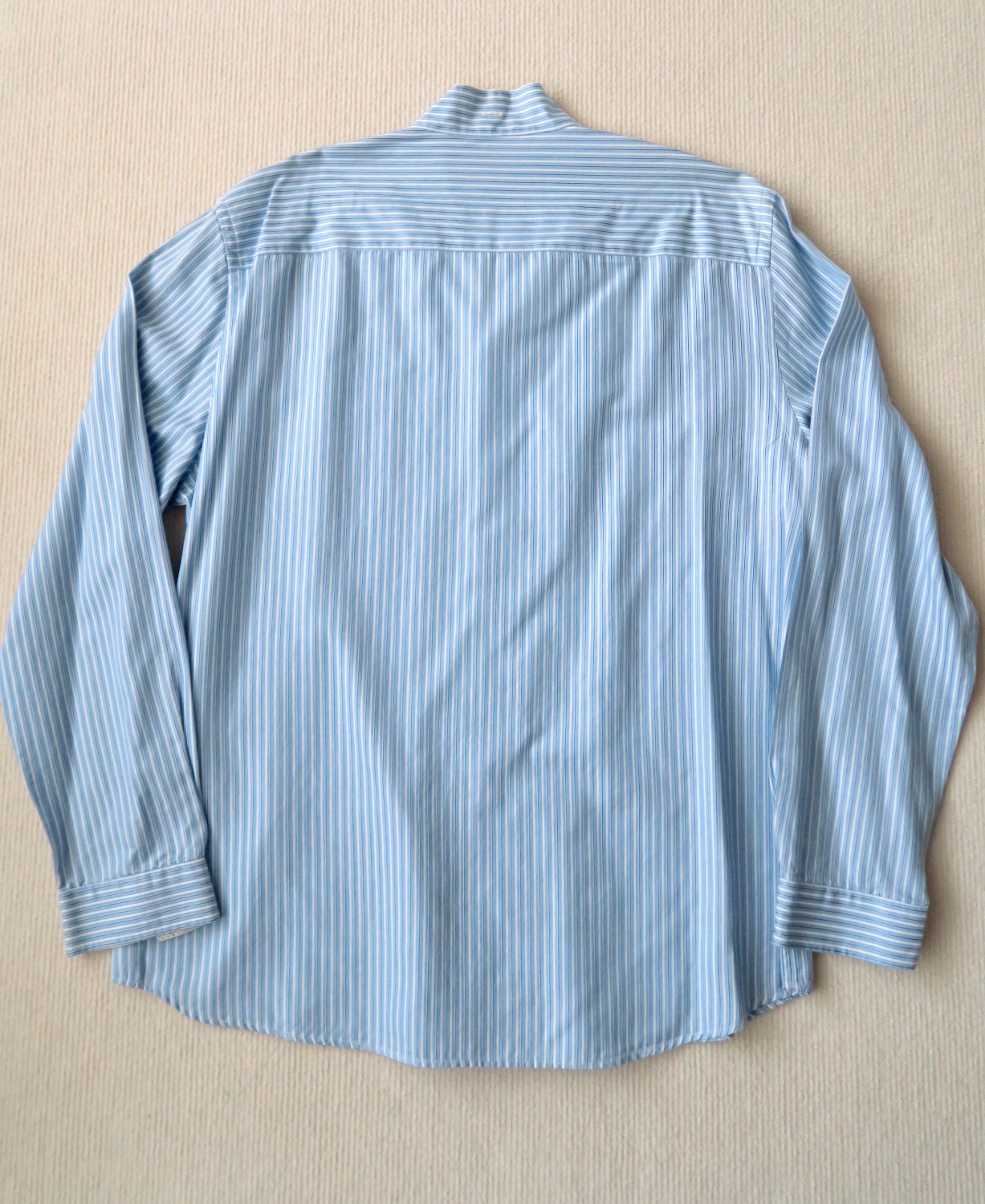 Givenchy Givenchy Blue Pinstripe Removable Collar Shirt Size US XL / EU 56 / 4 - 7 Thumbnail