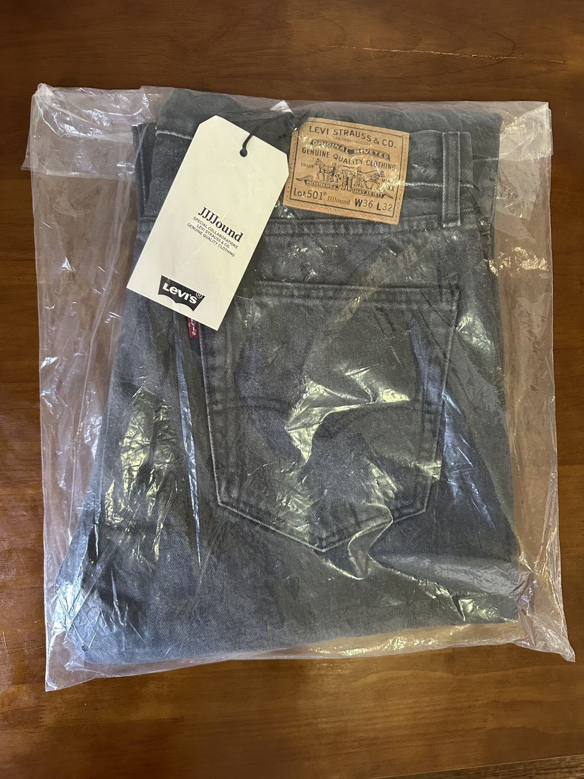 JJJJound × Levi's 501 ‘93 Jean - Dark Grey Stonewash Size US 36 / EU 52 - 9 Thumbnail