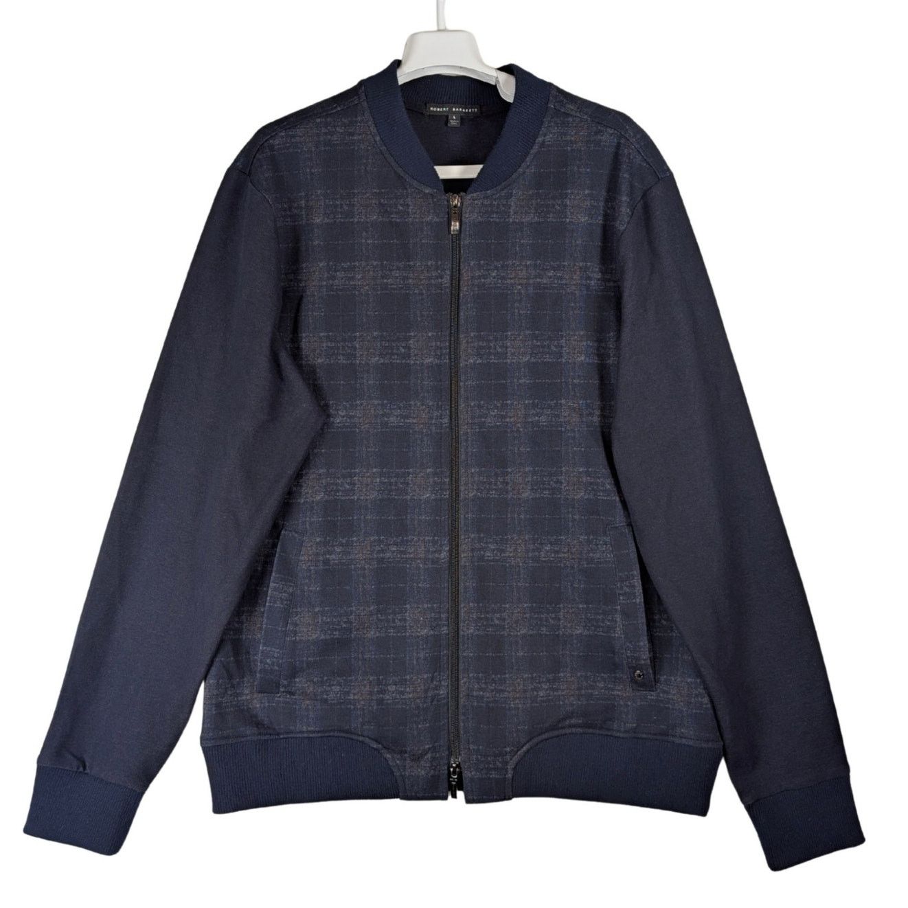 Robert Barakett Robert Barakett Blue Plaid Zip Jacket Bomber Size Large USED Size US L / EU 52-54 / 3 - 1 Thumbnail