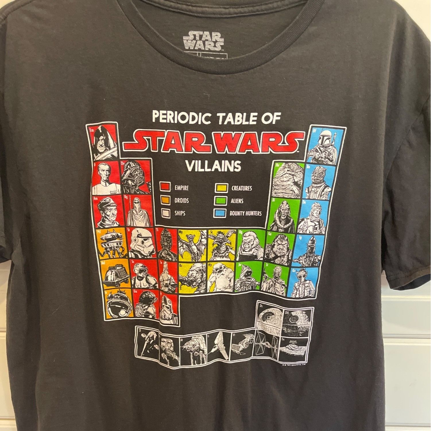 Star Wars Star Wars Periodic Table of Villains T-shirt Black Cotton Gr Size US L / EU 52-54 / 3 - 2 Thumbnail