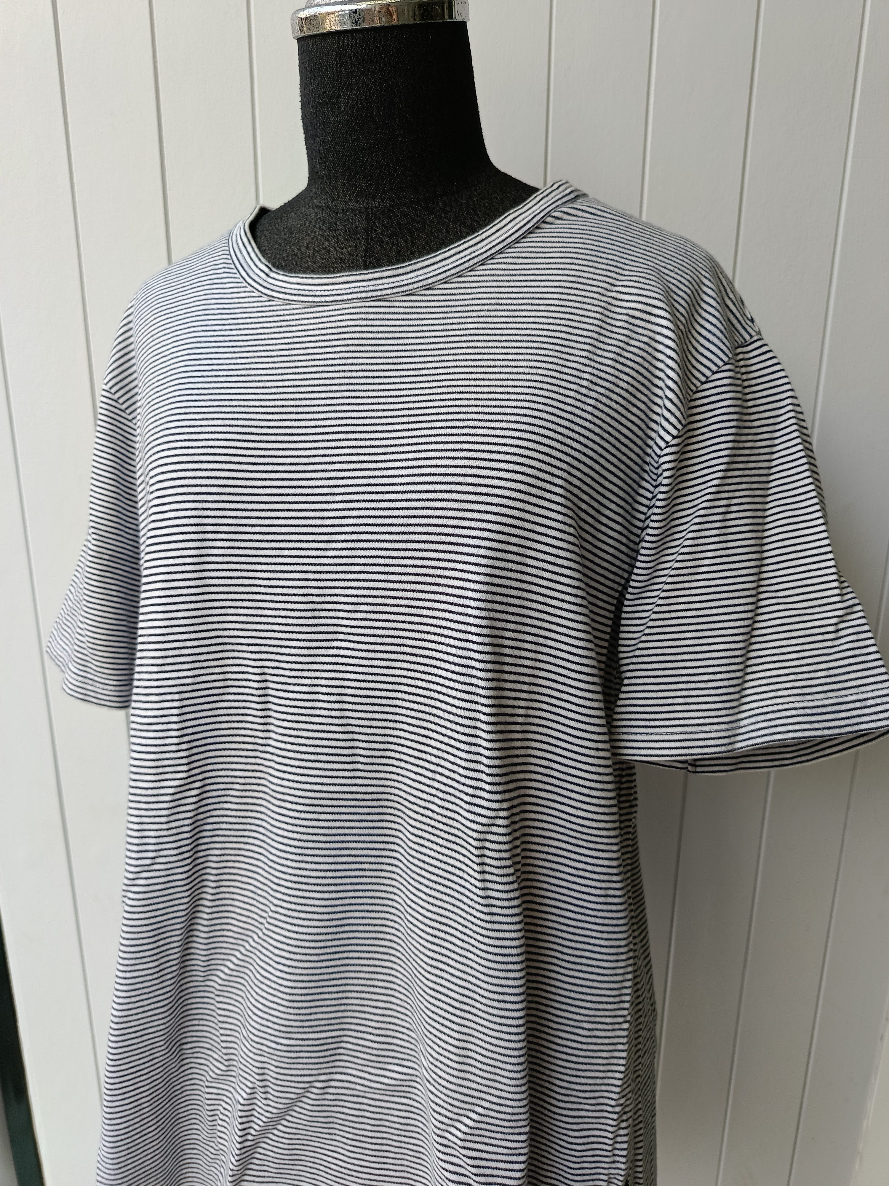 Yohji Yamamoto Yohji Yamamoto Y's Ys for living blue striped large tshirt Size US L / EU 52-54 / 3 - 3 Thumbnail