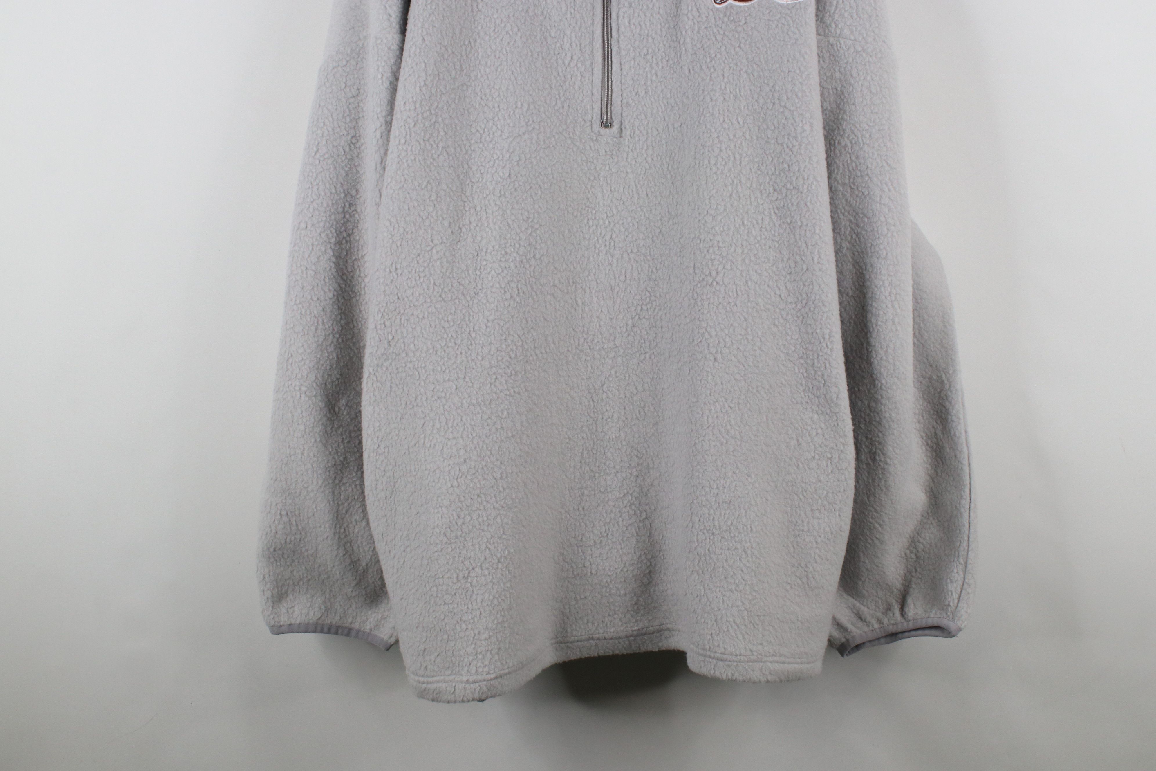 Vintage New Fanatics Browns Football Helmet Half Zip Fleece Sweater Size 4XL / US 24-26 - 3 Thumbnail