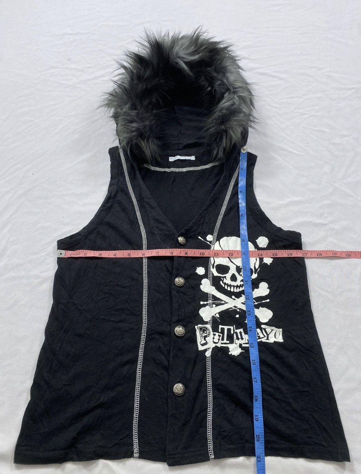 Japanese Brand Gothic skull Putumayo fur hoodie shortsleeve ifsix lgb style Size US S / EU 44-46 / 1 - 11 Thumbnail