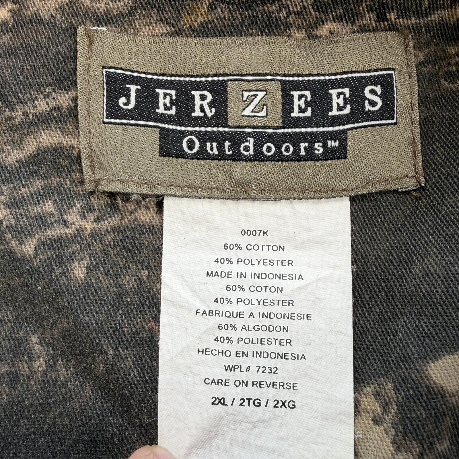 Jerzees Jerzees Outdoors Camo Button Up Shirt 2XL Y2K Hunting Work Size US XXL / EU 58 / 5 - 3 Thumbnail