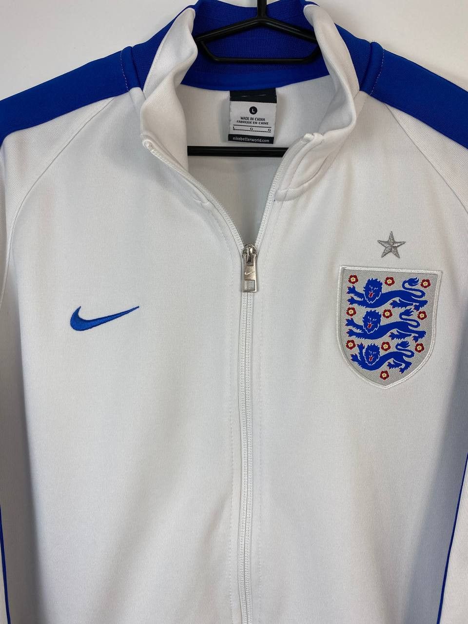 Nike × Vintage ENGLAND N98 AUTHENTIC FOOTBALL SOCCER JACKET NIKE 624745-100 Size US L / EU 52-54 / 3 - 2 Thumbnail