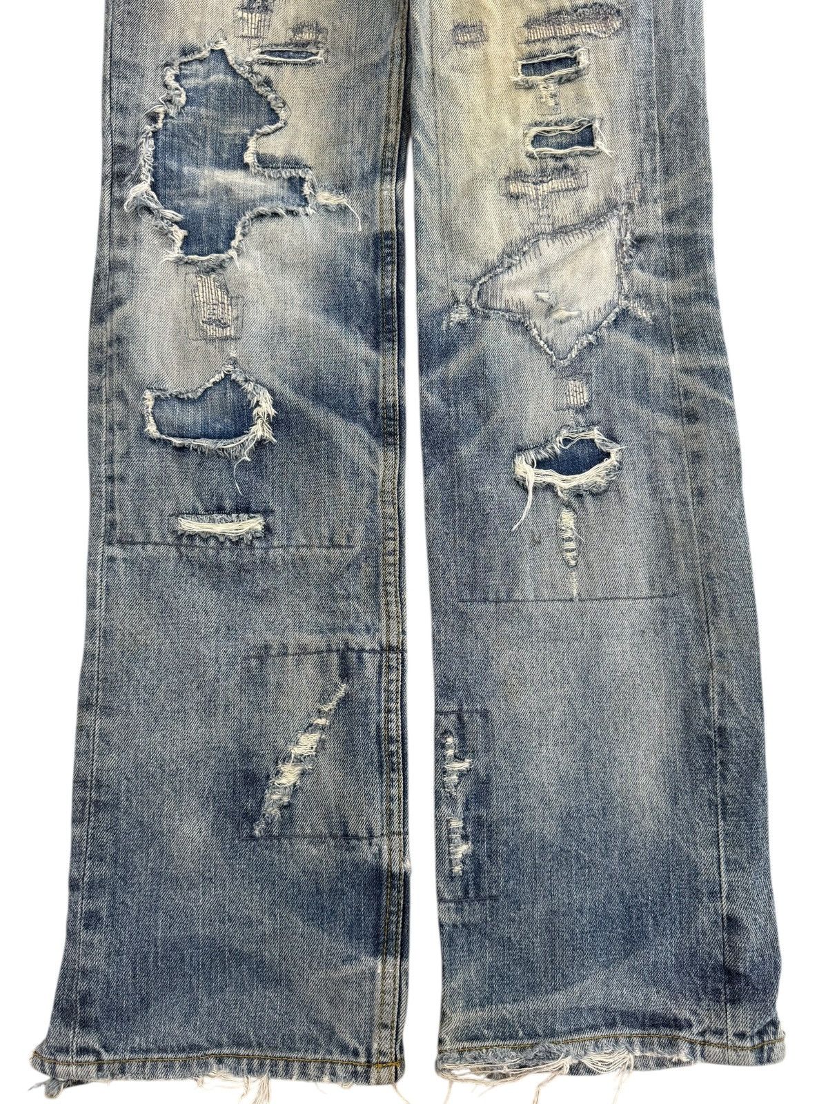 JACKROSE Vintage Jackrose Distressed Light Wash Flare Jeans Size US 29 - 3 Thumbnail