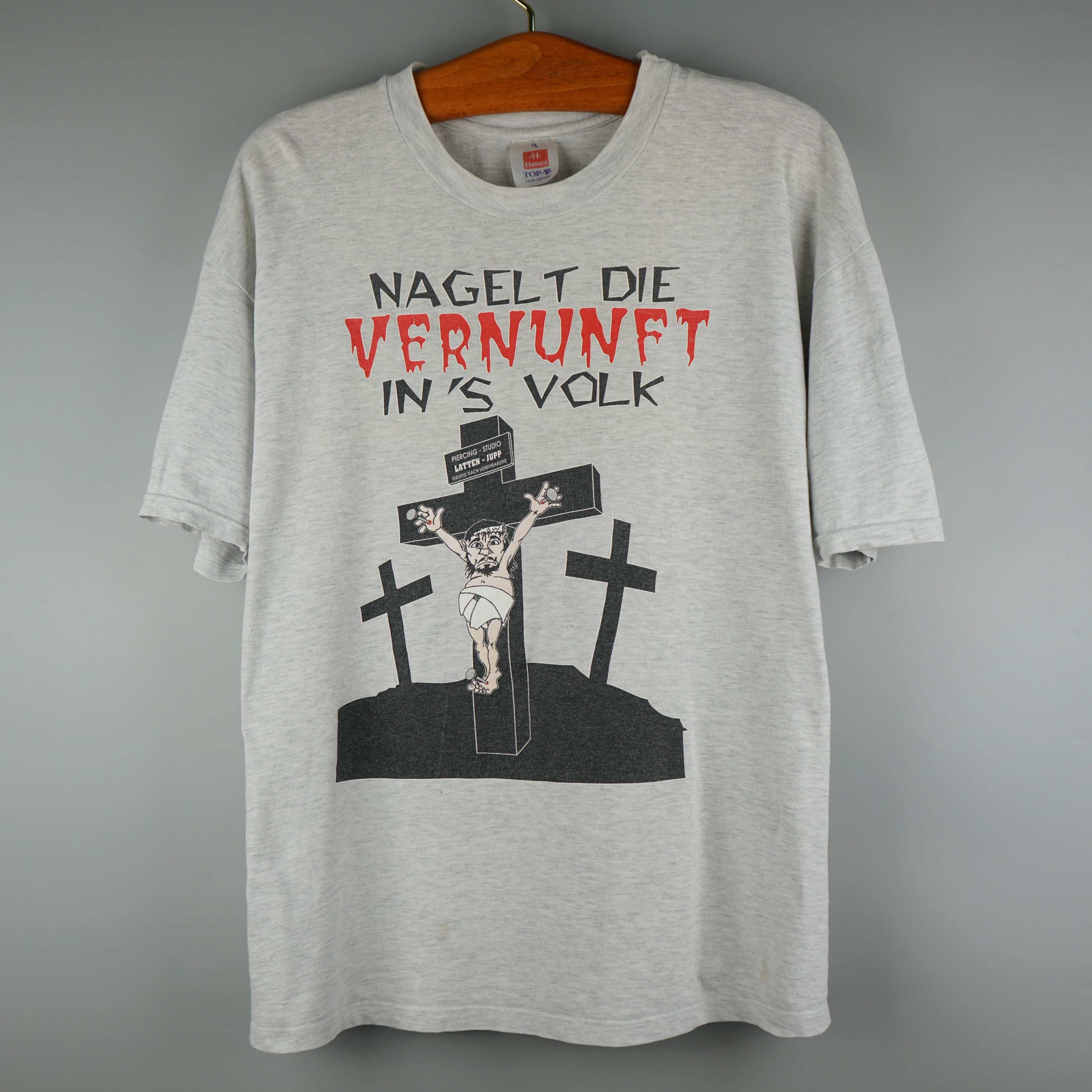 Vintage Vintage 1990s Jesus Christ Humor T-Shirt Size US XL / EU 56 / 4 - 1 Thumbnail