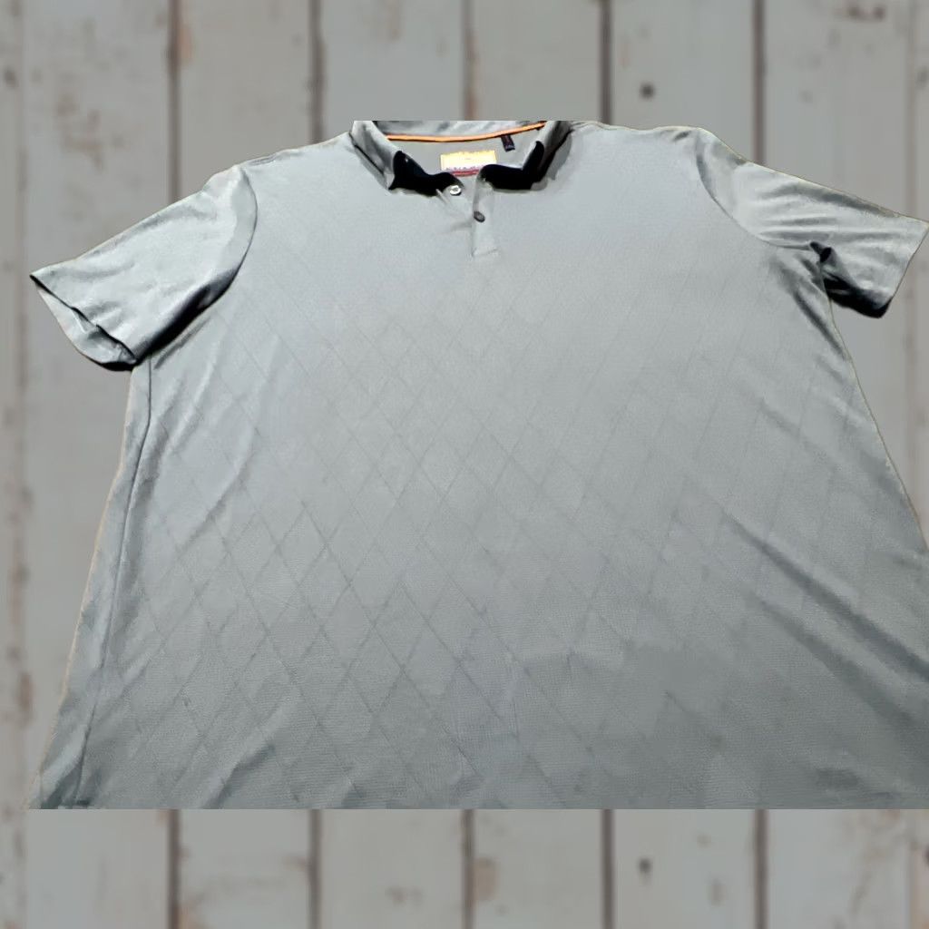 Vintage Ambition Polo Shirt Blue Mens XL Short Sleeve Casual Golf Moisture Wicking Stretch Button Collared Regular Cotton Polyester Size US XL / EU 56 / 4 - 1 Thumbnail