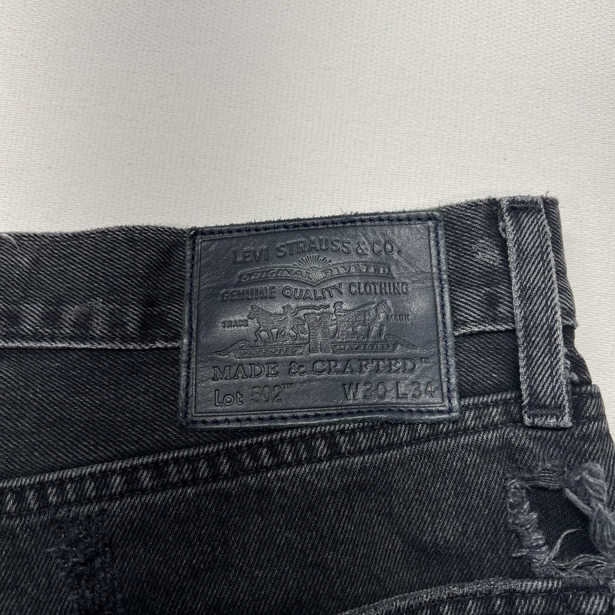 Levi's Levis Jeans Black Made & Crafted 502 Regular Taper Faded Size US 30 / EU 46 - 13 Thumbnail