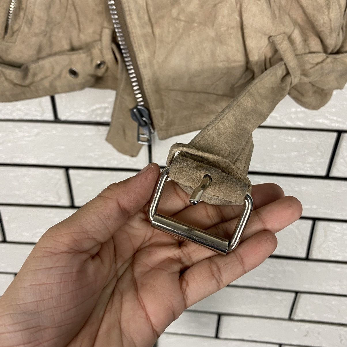 Japanese Brand 🔥VEST BIKER LEATHER JACKET DOUBLE COLLAR SUPER HAKKA JAPAN Size US S / EU 44-46 / 1 - 16 Thumbnail