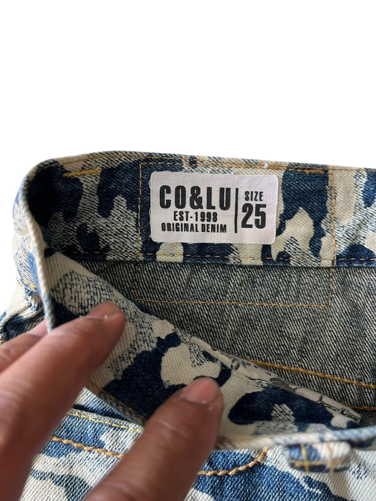 If Six Was Nine Japanese Brand Co & Lu Fullprint Jeans Size US 30 / EU 46 - 17 Thumbnail