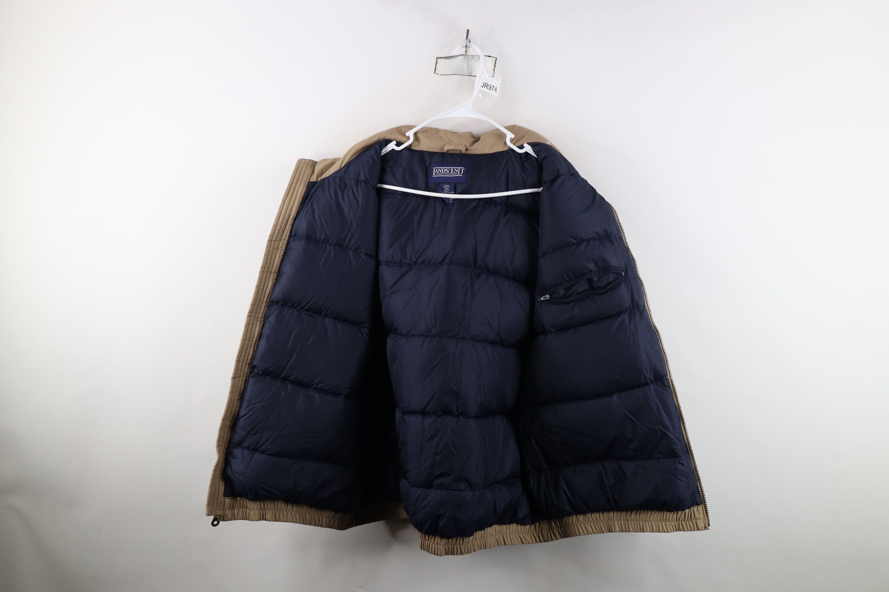 Lands' End Vintage 90s Lands End Duck Goose Down Puffer Vest Jacket Tan Size US XL / EU 56 / 4 - 8 Thumbnail