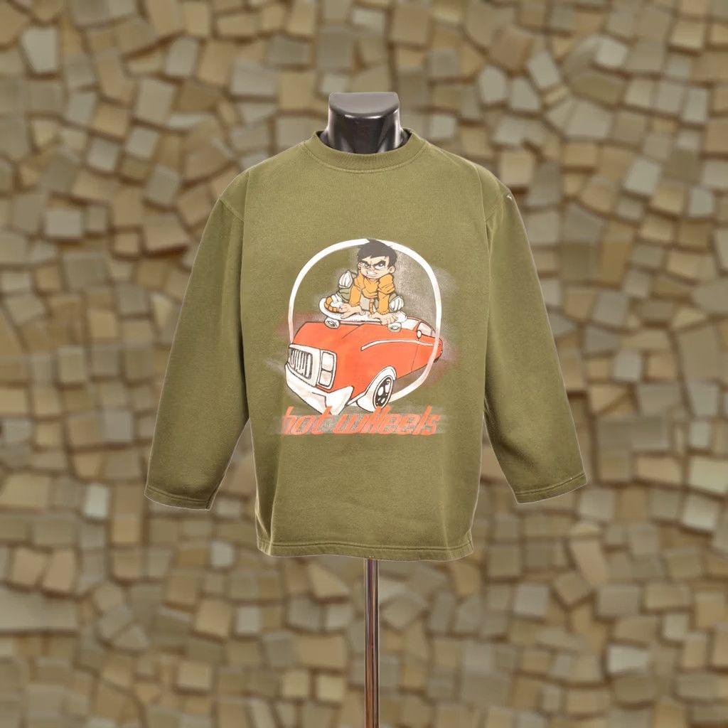 Vintage Bad+Mad Vintage Hot Wheels Skate SB Skateboard Pullover Sweatshirt Size S Mens Green Pullover Sweatshirt SB Skateboard Vintage 90s Size US S / EU 44-46 / 1 - 1 Thumbnail