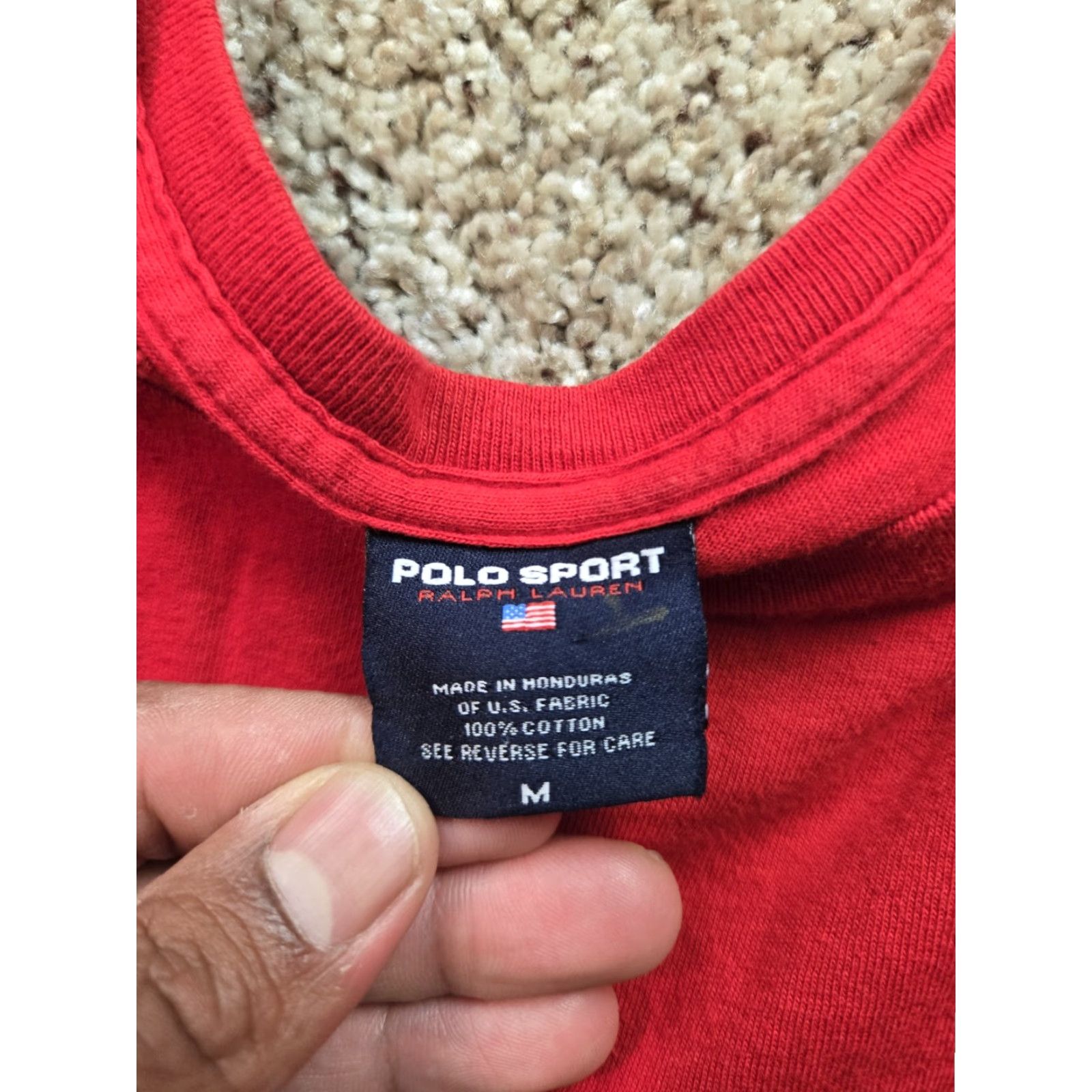 Vintage VINTAGE Polo Sport Shirt Mens M Red 90s USA Crew Neck Long Sleeve T-Shirt Logo Cotton Polo Sport Size US M / EU 48-50 / 2 - 4 Thumbnail