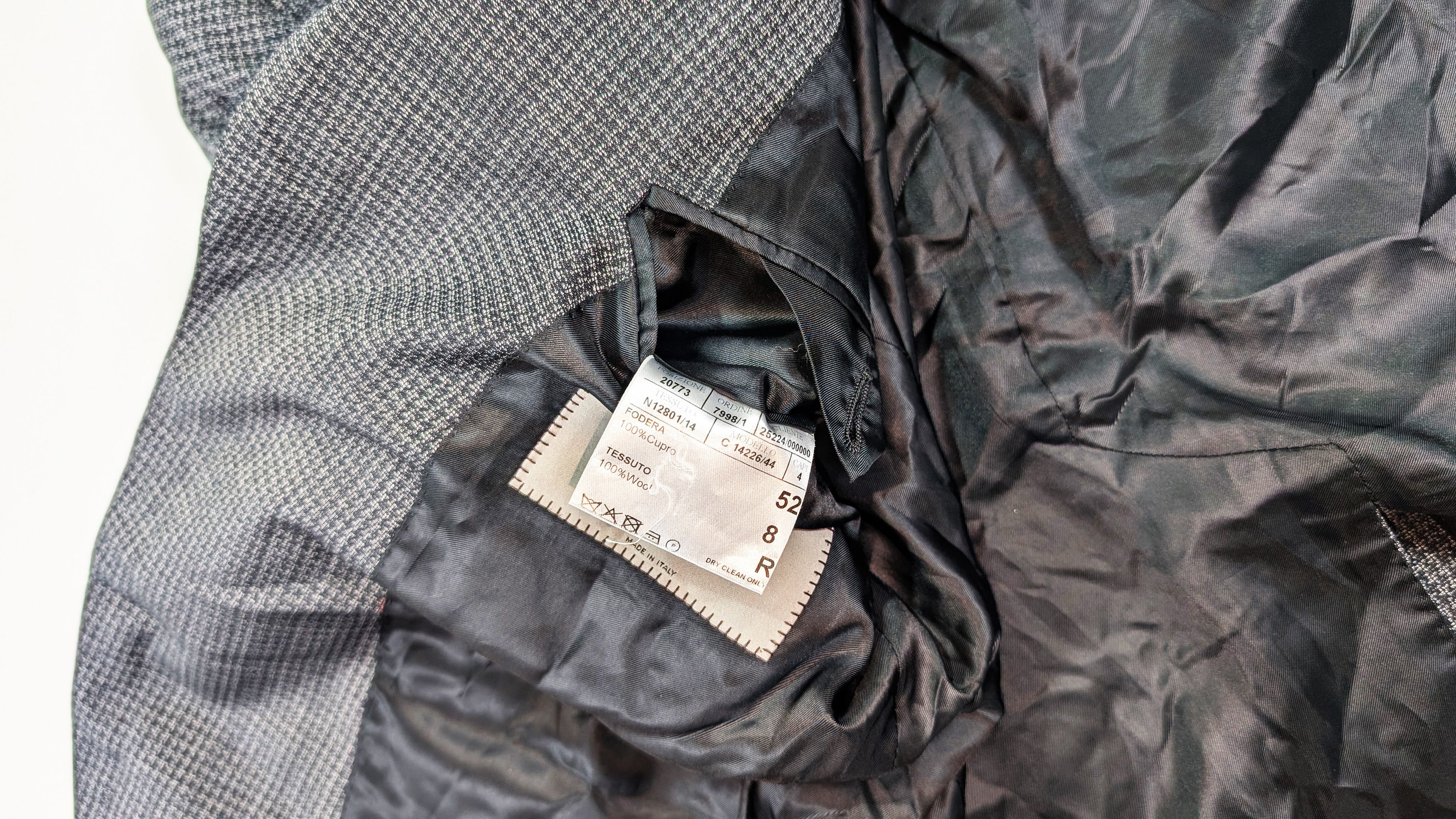 Canali Canali Houndstooth Gray Wool Suit Jacket Size 42R Size 42R - 8 Thumbnail