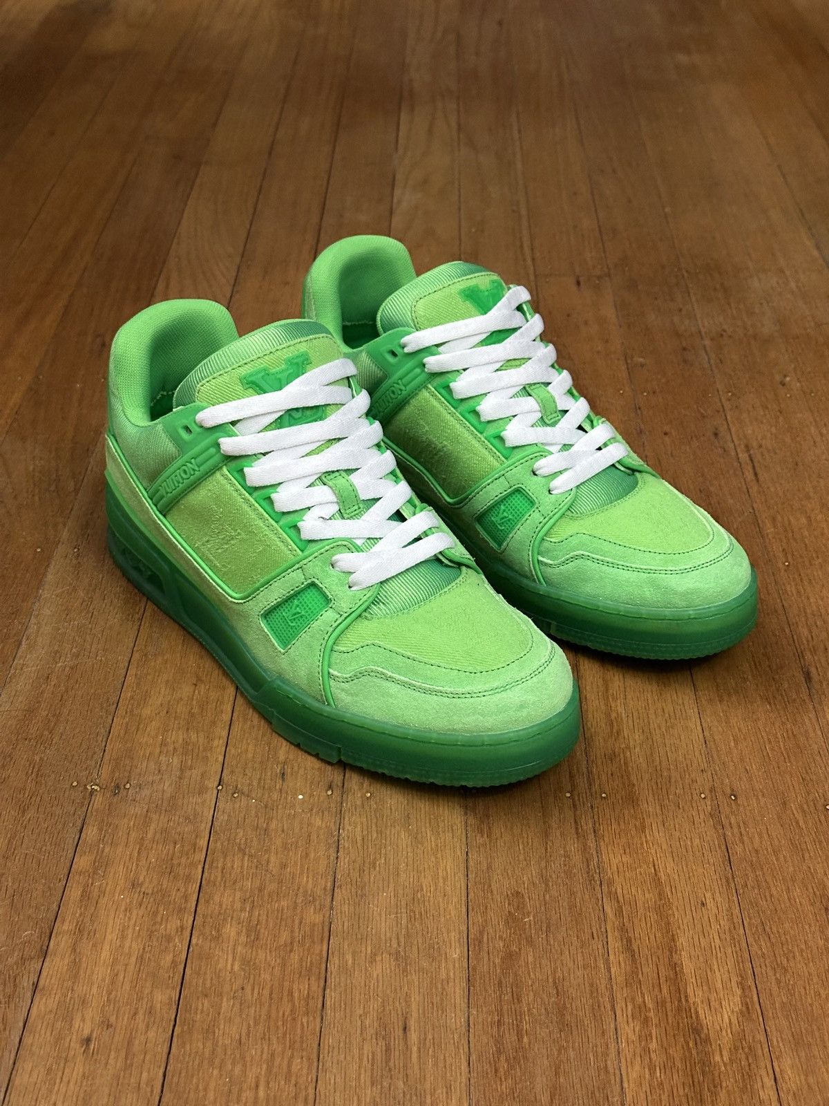 Louis Vuitton Virgil Abloh Rare Fluorescent Green Louis Vuitton Trainers Grailed