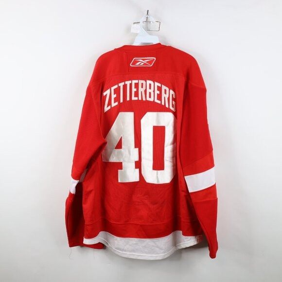 Reebok Vintage Reebok Zetterberg Detroit Red Wings Hockey Jersey Size US XXL / EU 58 / 5 - 14 Thumbnail