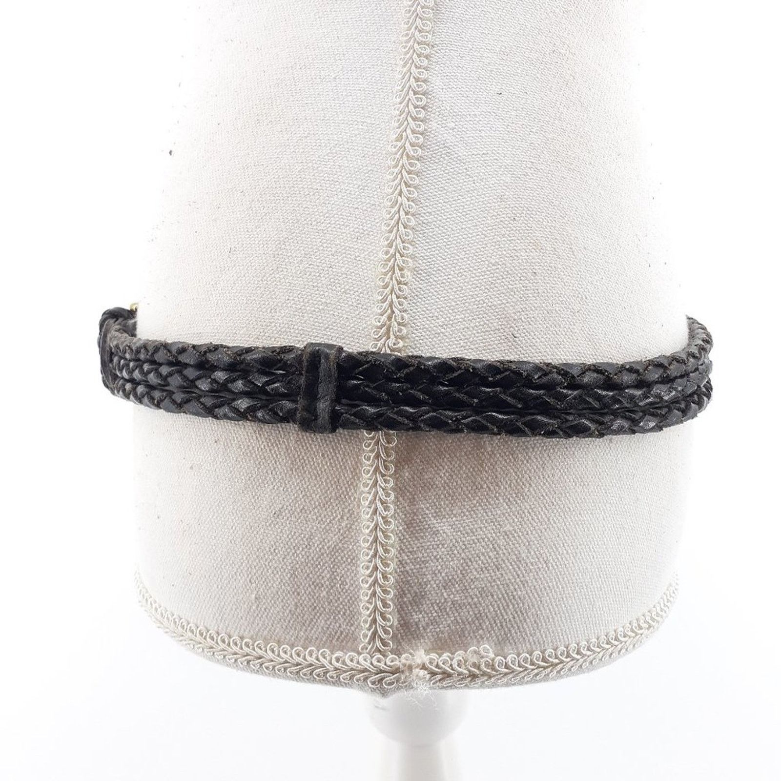 Other Architech Black Leather Double Rope Belt Gold Tone Large Size ONE SIZE - 9 Thumbnail