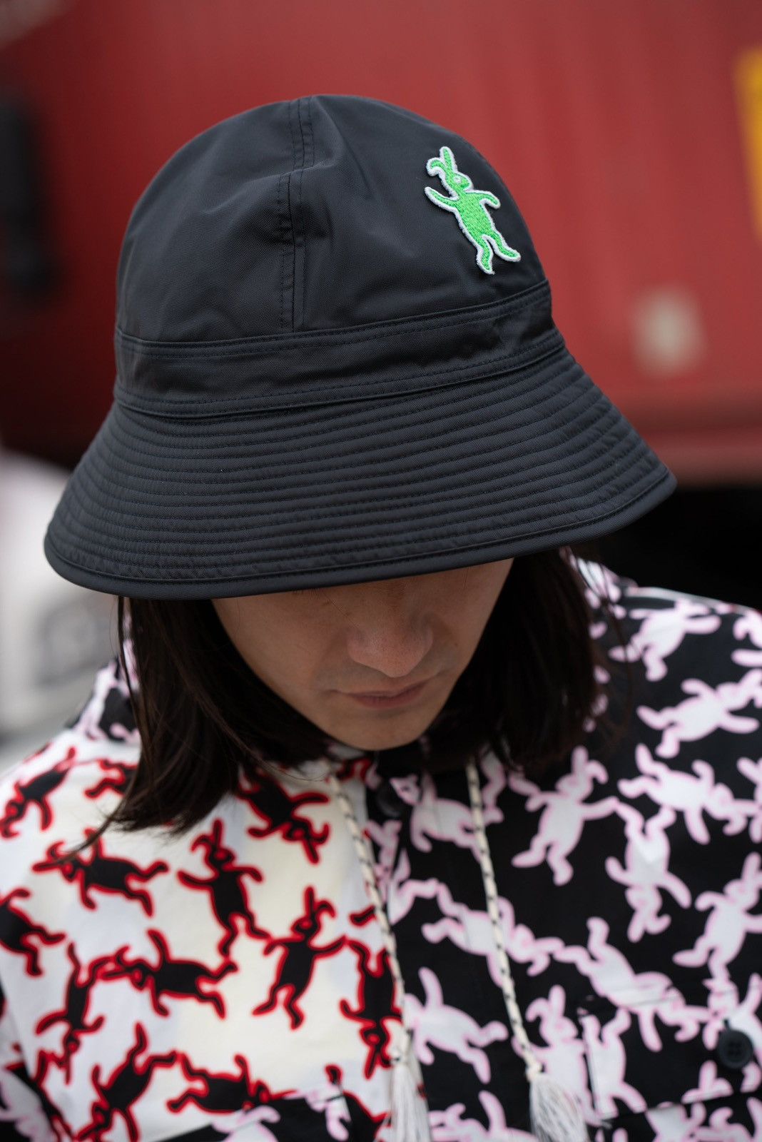 image of Marni Dance Bunny Bucket Hat in Black, Men's