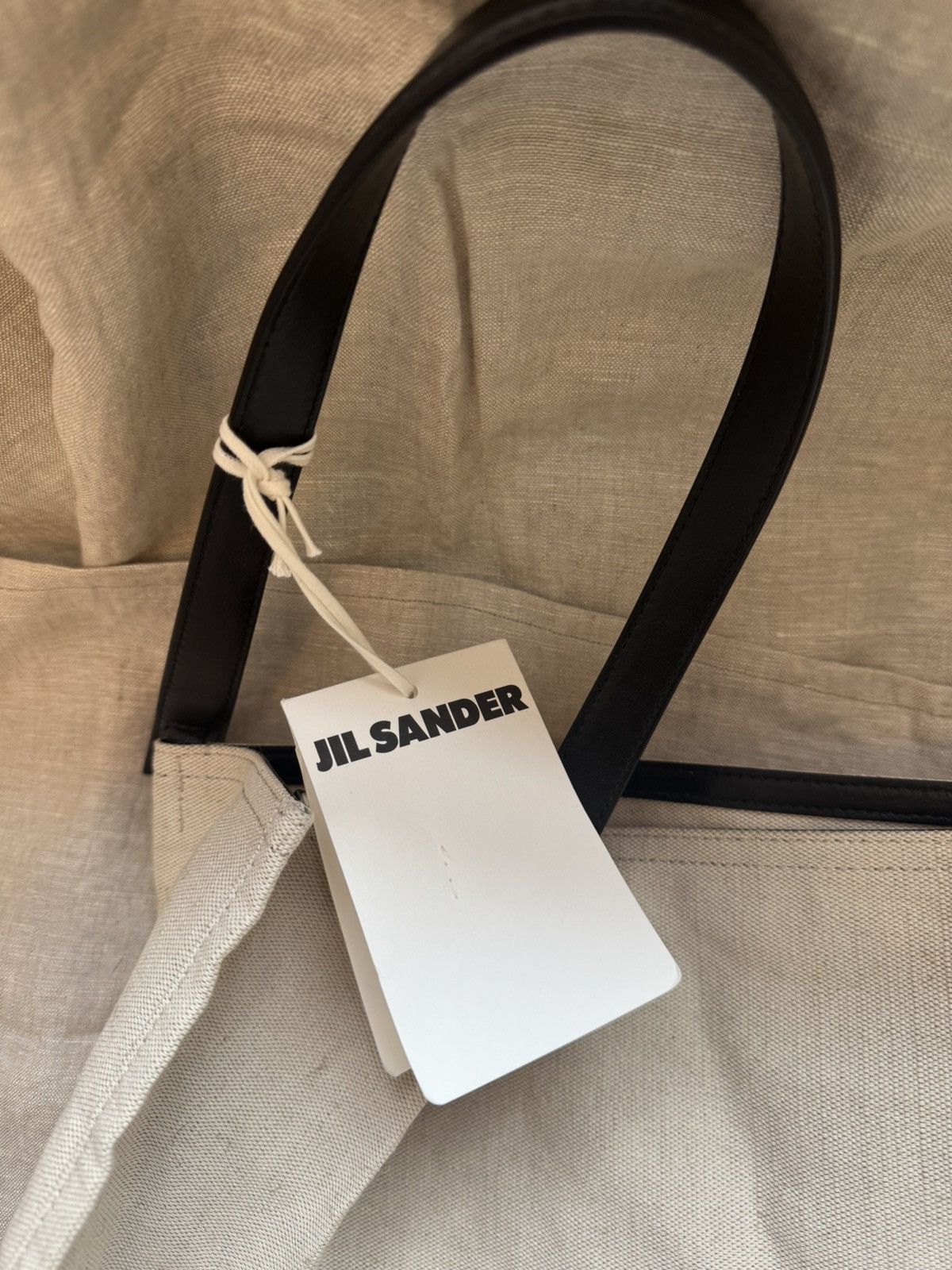 Jil Sander jil sander XXL canvas & leather tote bag Size ONE SIZE - 3 Thumbnail