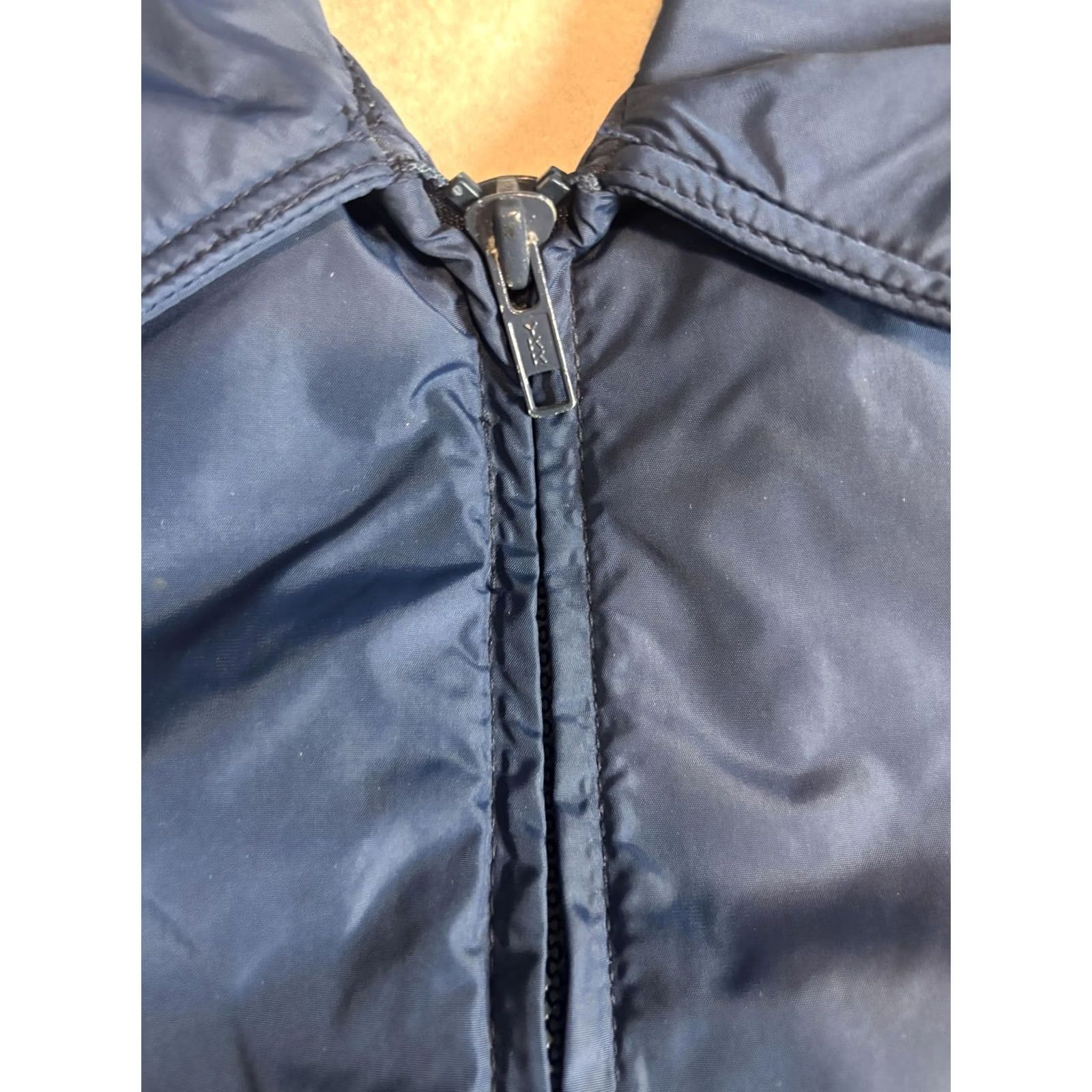 Vintage VINTAGE Golden Fleece Jacket Mens M Windbreaker Nylon Blue Lined Fleece Short ZIP Collar Pockets Size US M / EU 48-50 / 2 - 4 Thumbnail