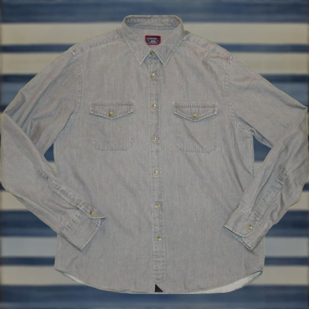 UNTUCKit UNTUCKIT Grey Long Sleeve Button Down Shirt M Mens Shirt Size US M / EU 48-50 / 2 - 1 Thumbnail